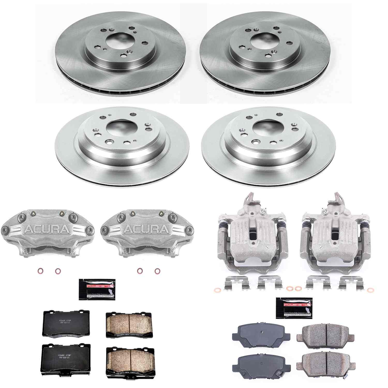 Power Stop 05-12 Acura RL Front & Rear Autospecialty Brake Kit w/Calipers