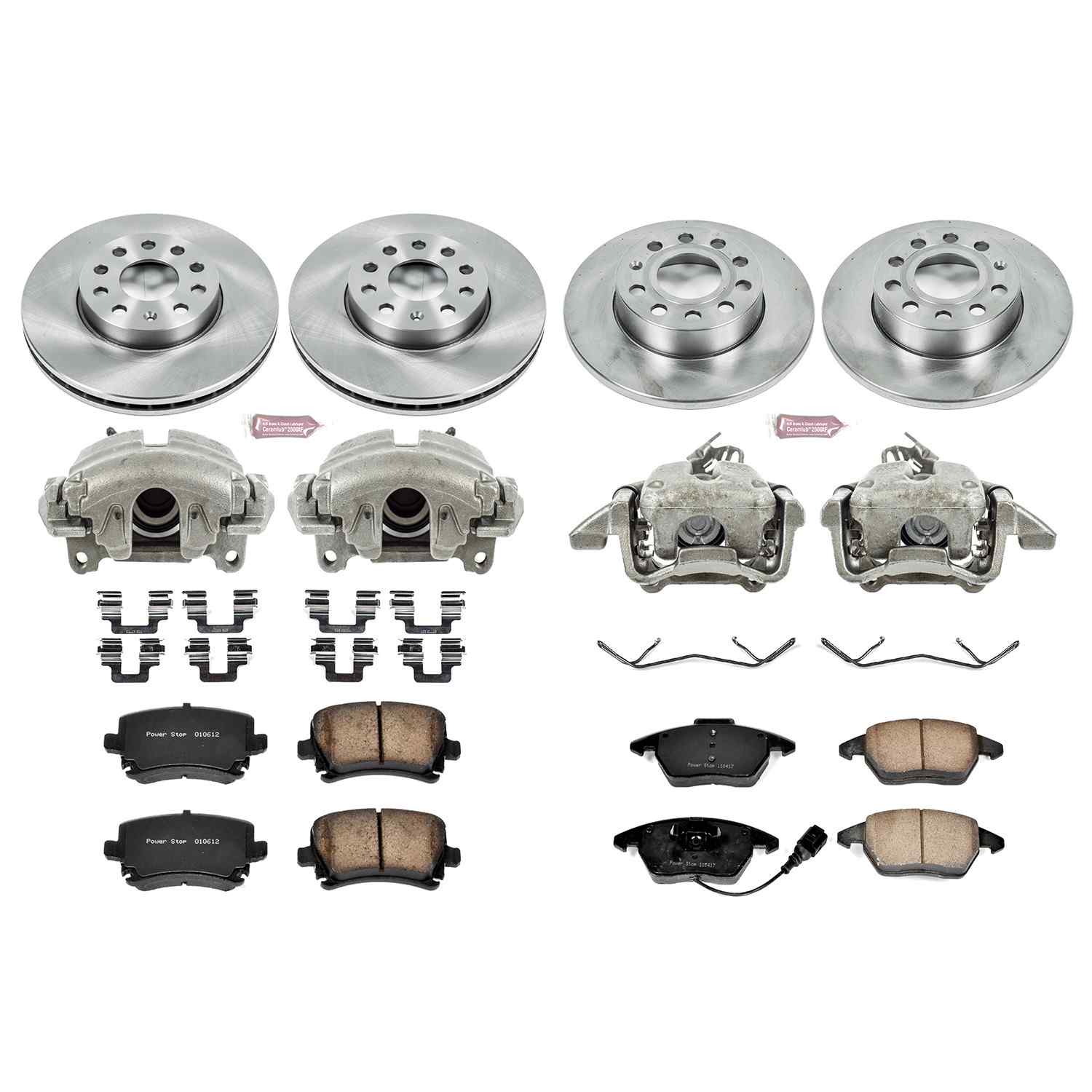 Power Stop 05-10 Volkswagen Jetta Front & Rear Autospecialty Brake Kit w/Calipers