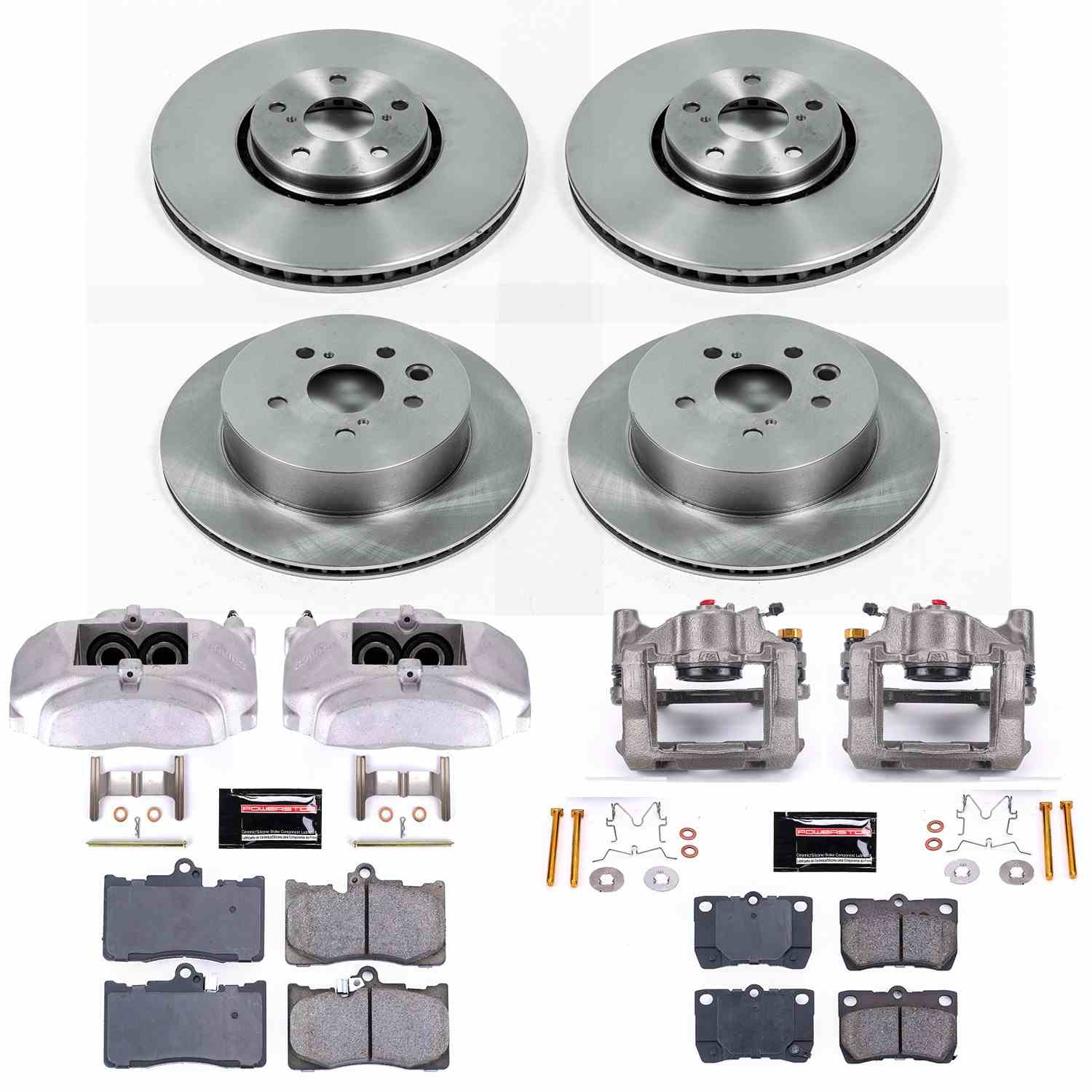 Power Stop 07-11 Lexus GS350 Front & Rear Autospecialty Kit w/Cals