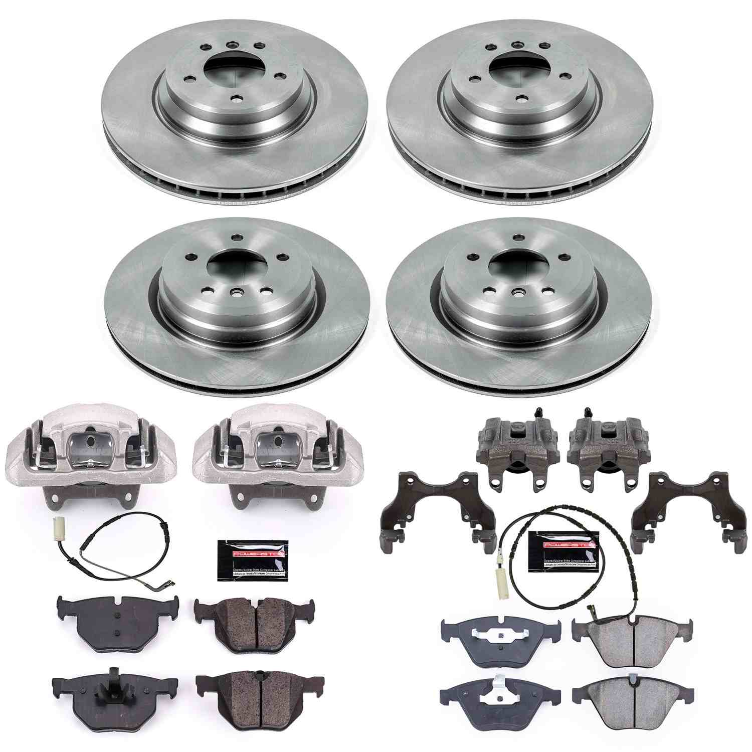 Power Stop 2009 BMW 335d Front & Rear Autospecialty Kit w/Cals