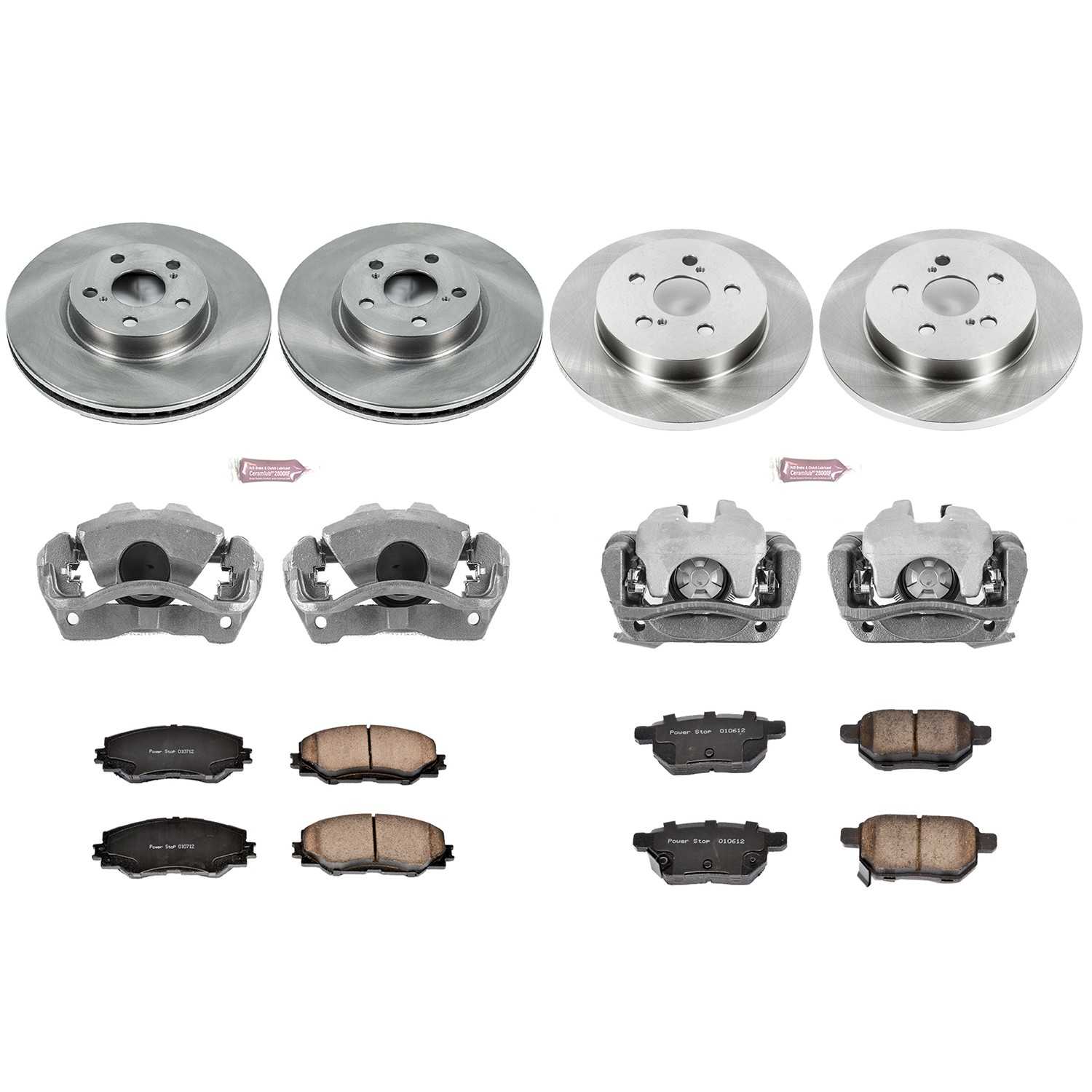 Power Stop 09-10 Pontiac Vibe Front & Rear Autospecialty Brake Kit w/Calipers