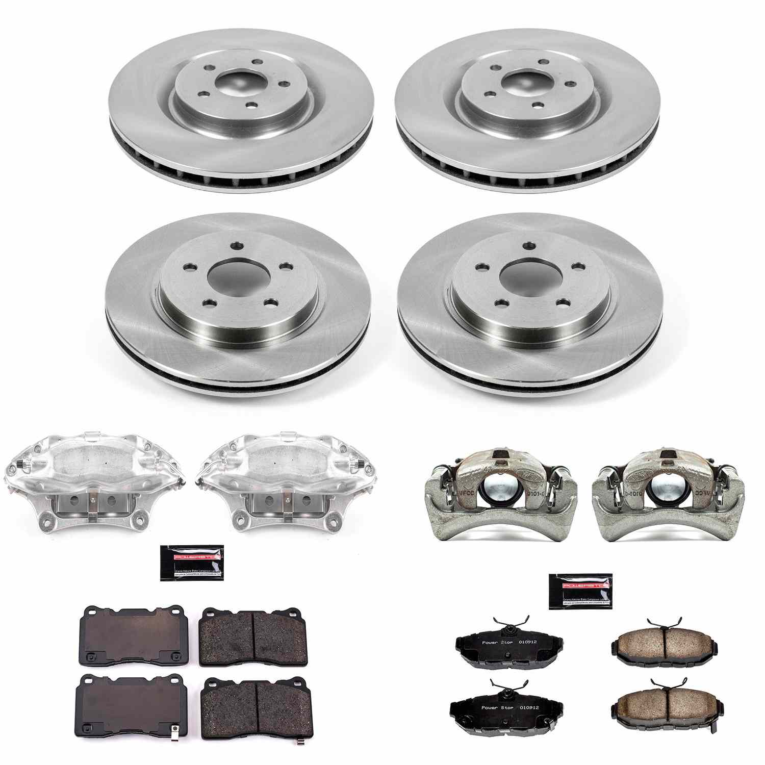 Power Stop 11-14 Ford Mustang Front & Rear Autospecialty Kit w/Cals