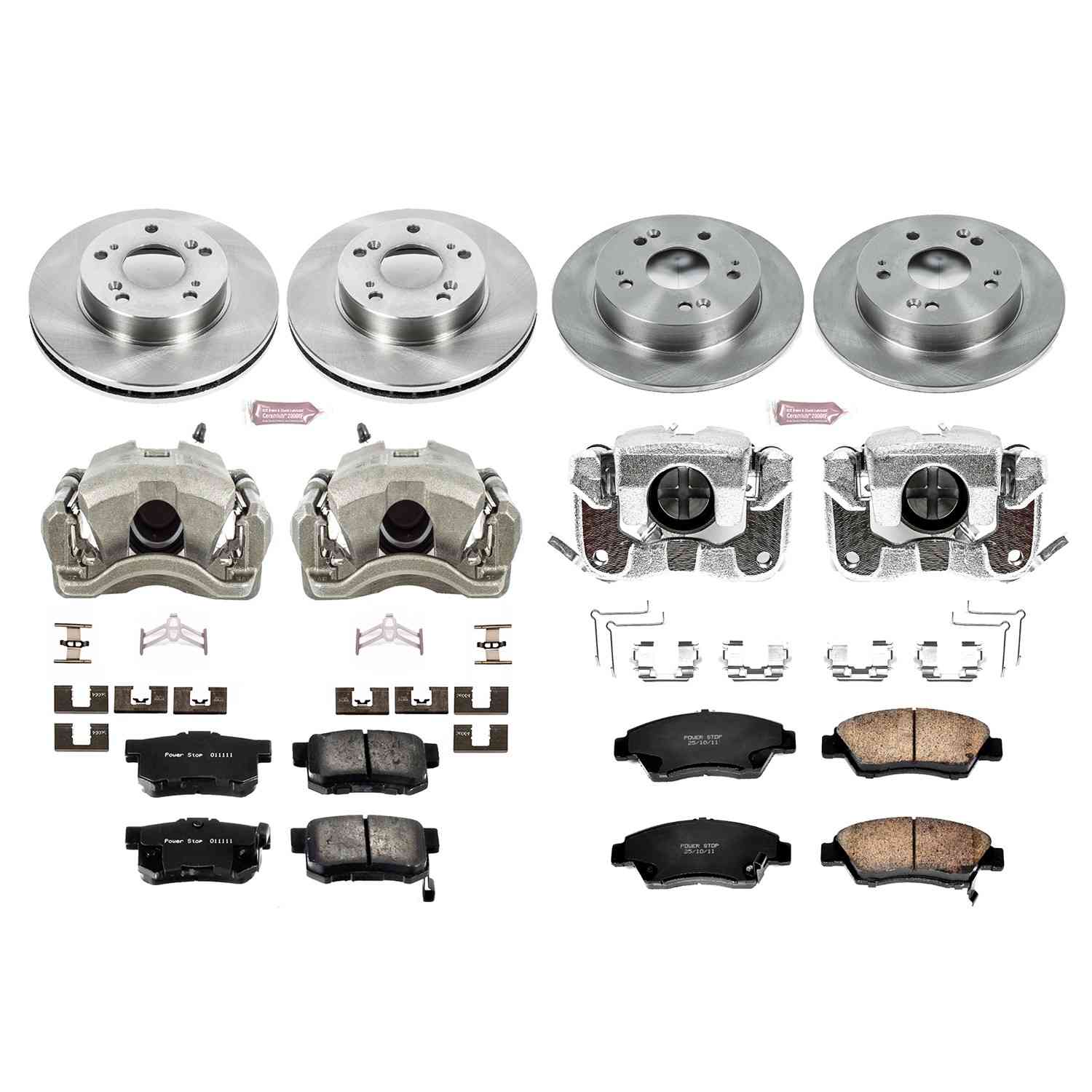 Power Stop 09-11 Honda Civic Front & Rear Autospecialty Brake Kit w/Calipers