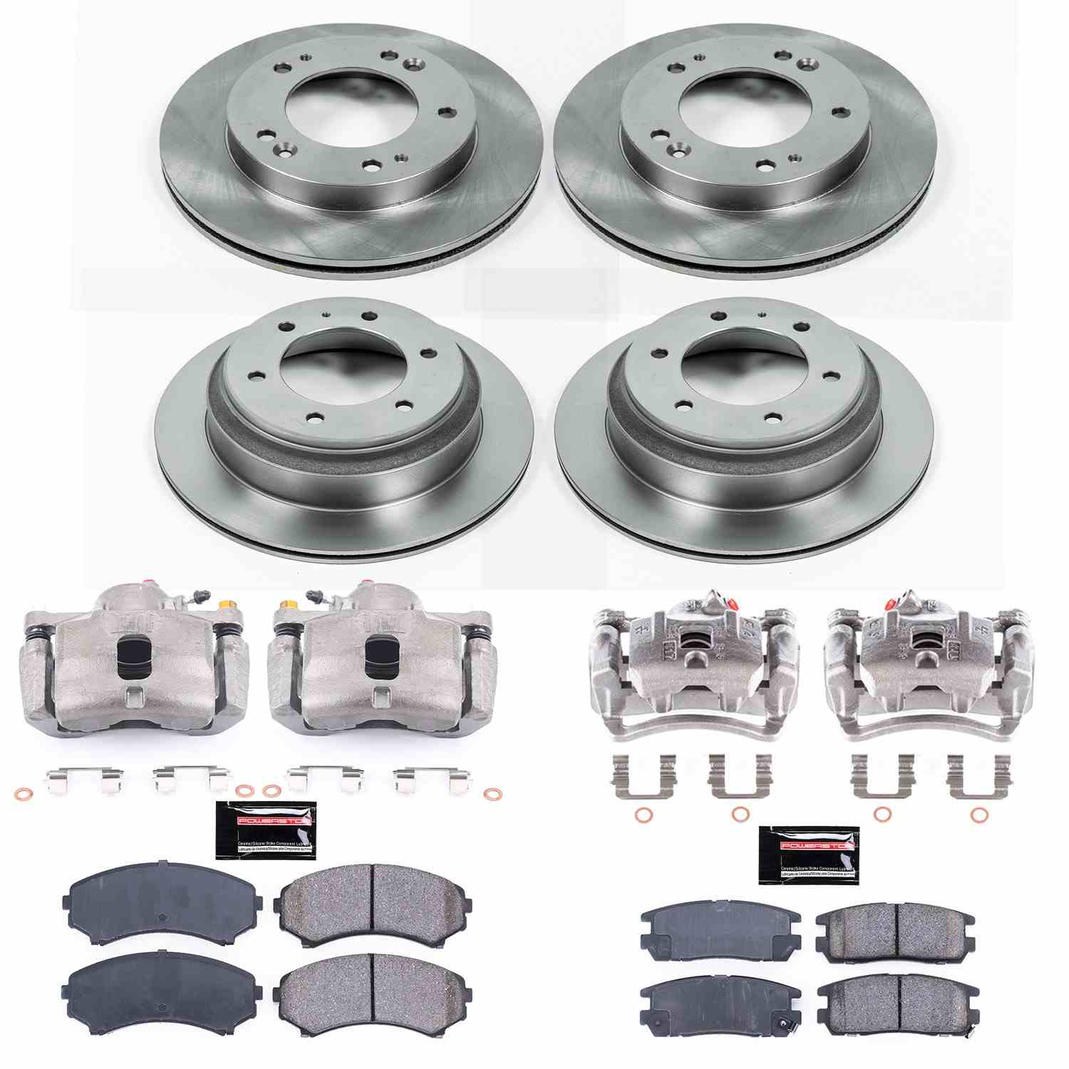 Power Stop 2002 Honda Passport Front & Rear Autospecialty Brake Kit w/Calipers