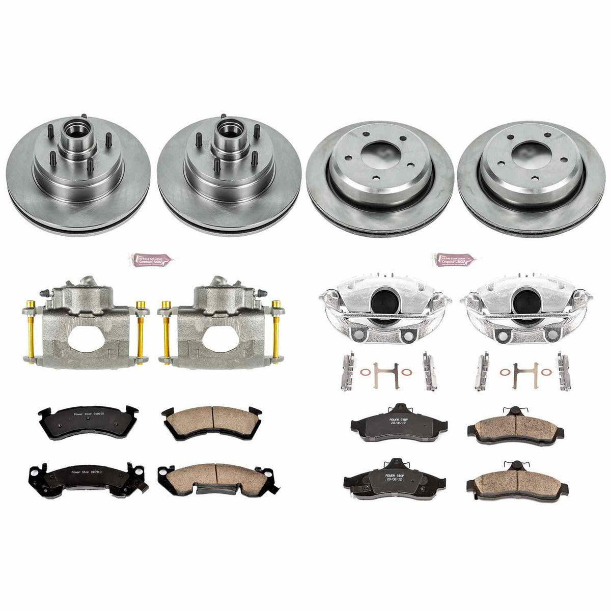 Power Stop 94-96 Chevrolet Impala Front & Rear Autospecialty Kit w/Cals