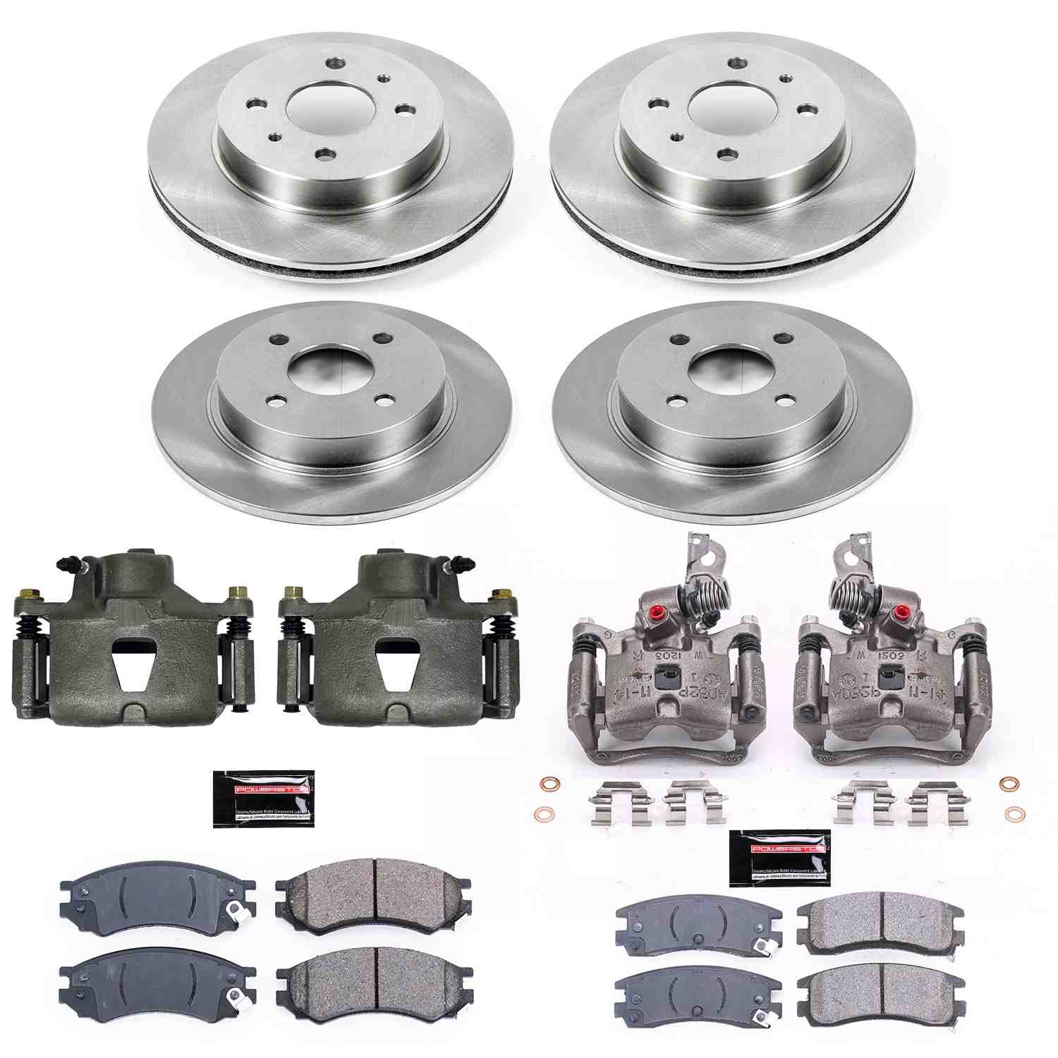 Power Stop 96-98 Saturn SC1 Front & Rear Autospecialty Brake Kit w/Calipers