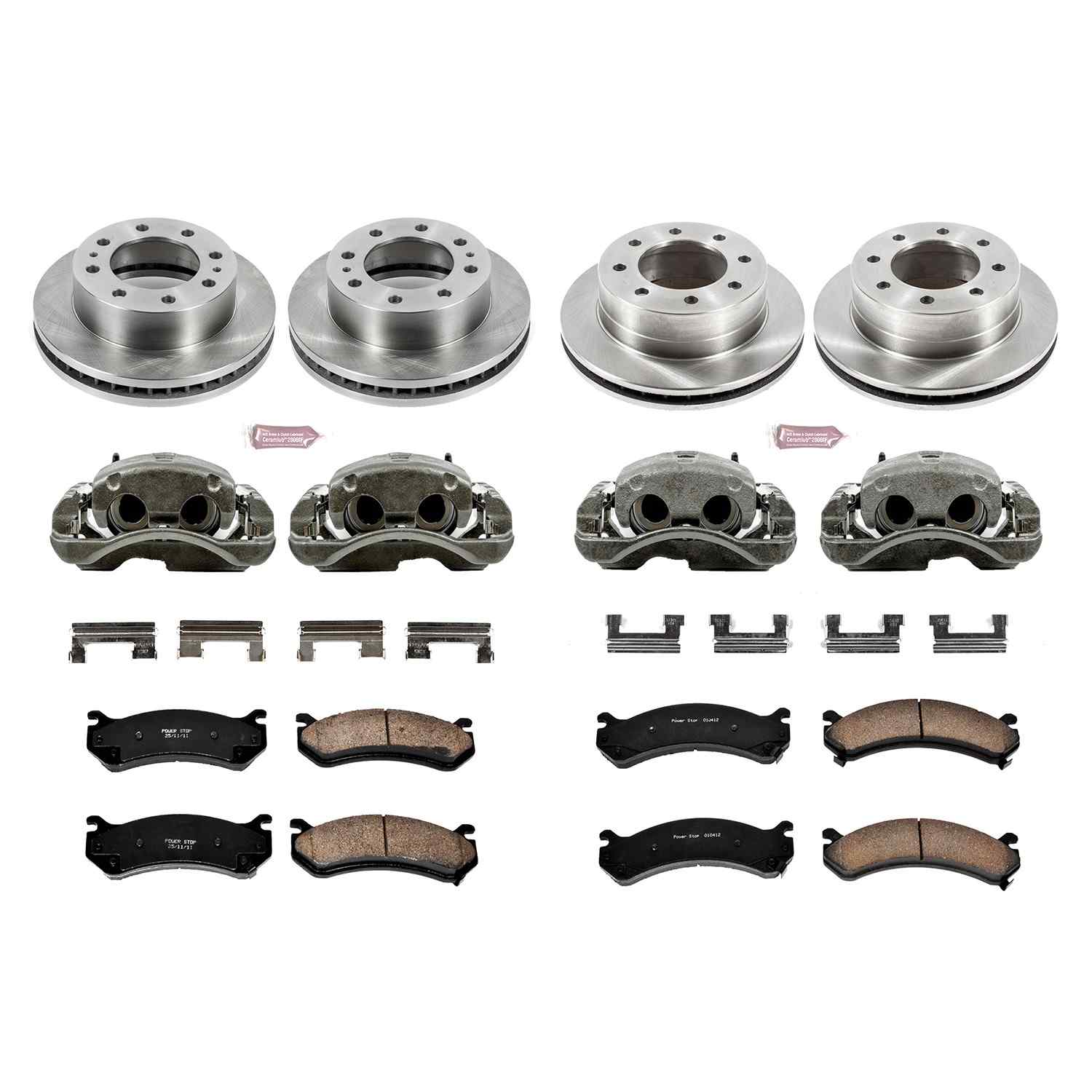 Power Stop 2004 Chevrolet Silverado 2500 HD Front & Rear Autospecialty Kit w/Cals