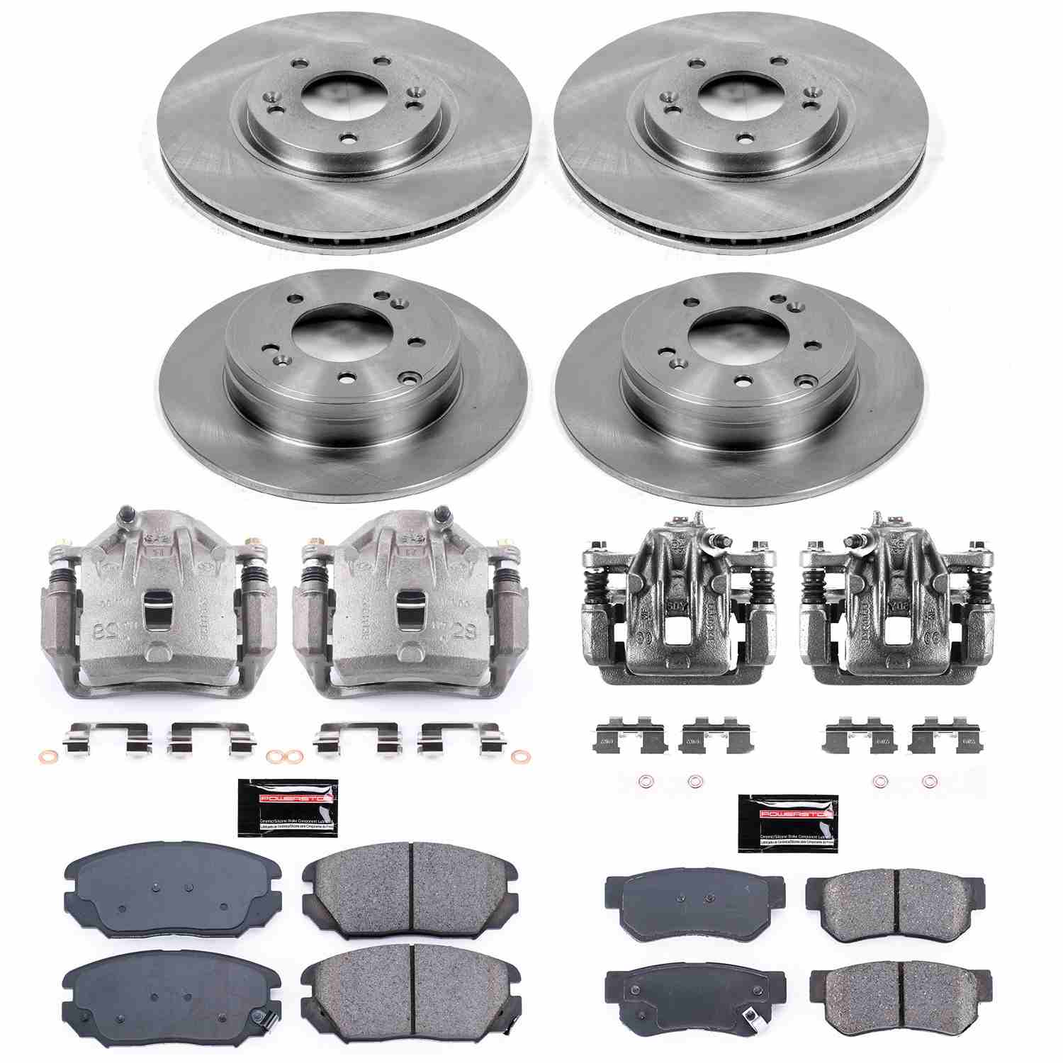 Power Stop 06-08 Hyundai Sonata Front & Rear Autospecialty Brake Kit w/Calipers
