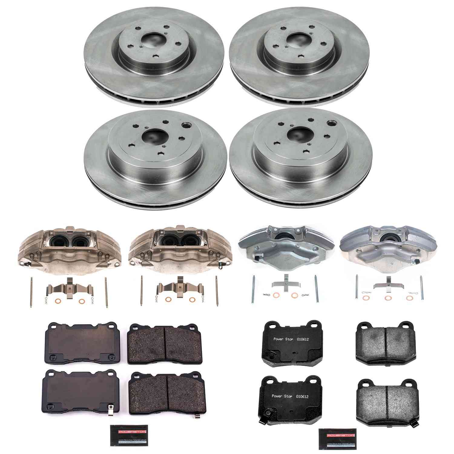 Power Stop 08-14 Subaru Impreza Front & Rear Autospecialty Brake Kit w/Calipers