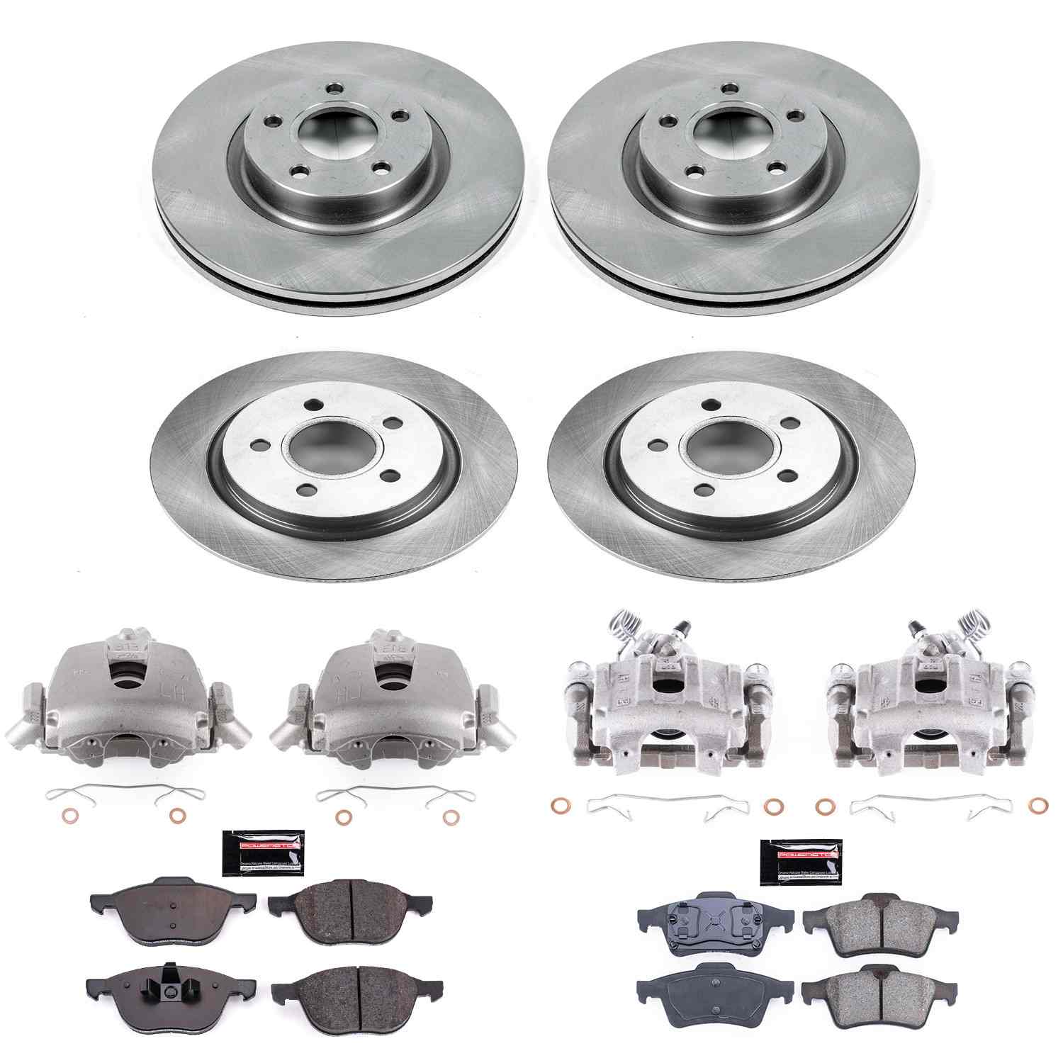 Power Stop 04-05 Volvo S40 Front & Rear Autospecialty Brake Kit w/Calipers