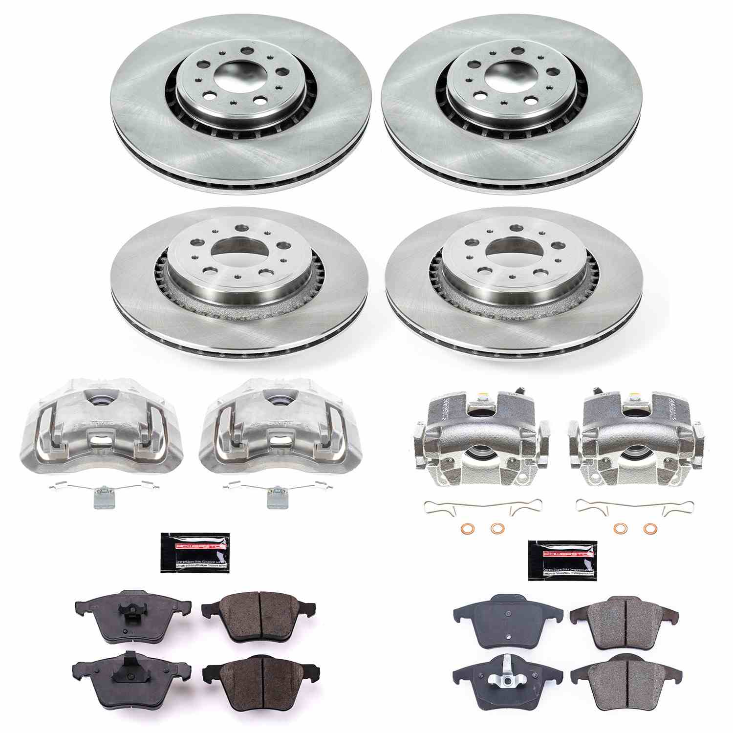 Power Stop 03-14 Volvo XC90 Front & Rear Autospecialty Kit w/Cals