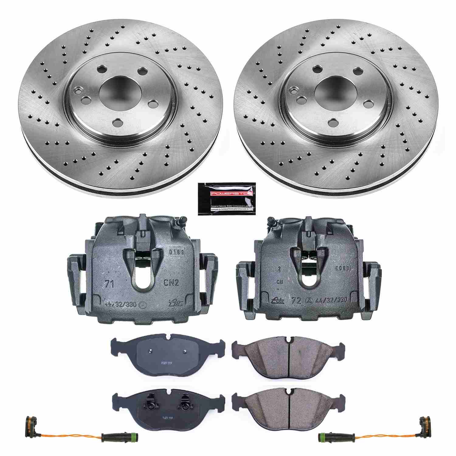 Power Stop 03-06 Mercedes-Benz S500 Front Autospecialty Kit w/Cals