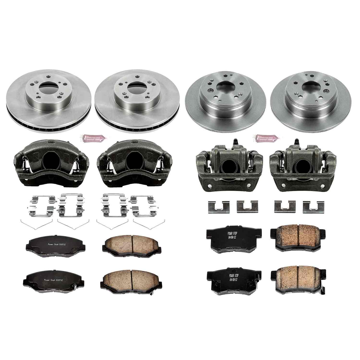 Power Stop 03-11 Honda Element Front & Rear Autospecialty Brake Kit w/Calipers