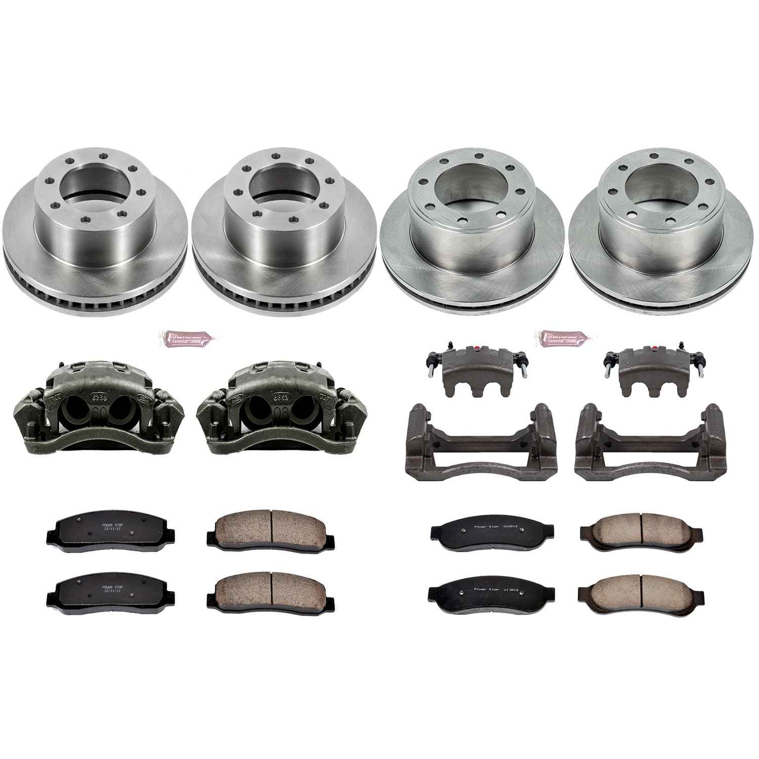 Power Stop 09-10 Ford F-250 Super Duty Front & Rear Autospecialty Kit w/Cals