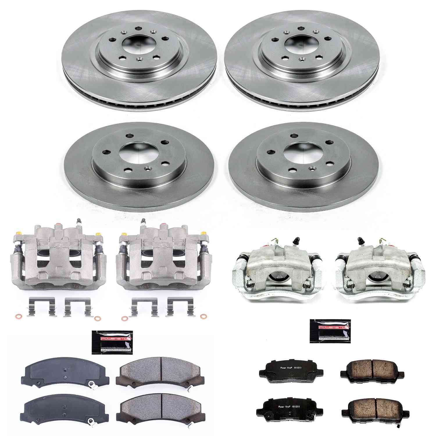 Power Stop 12-13 Chevrolet Impala Front & Rear Autospecialty Kit w/Cals