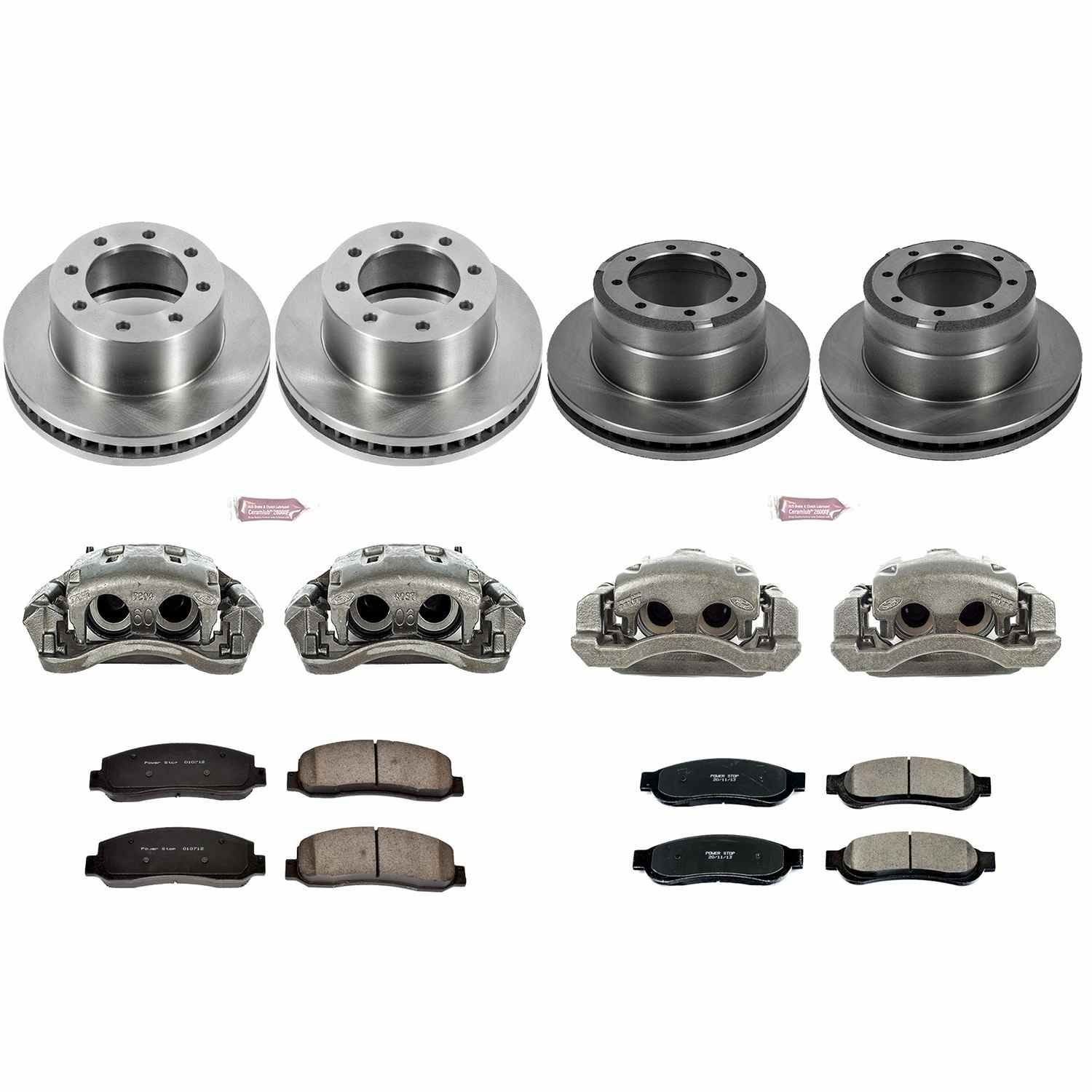 Power Stop 10-11 Ford F-350 Super Duty Front & Rear Autospecialty Kit w/Calipers
