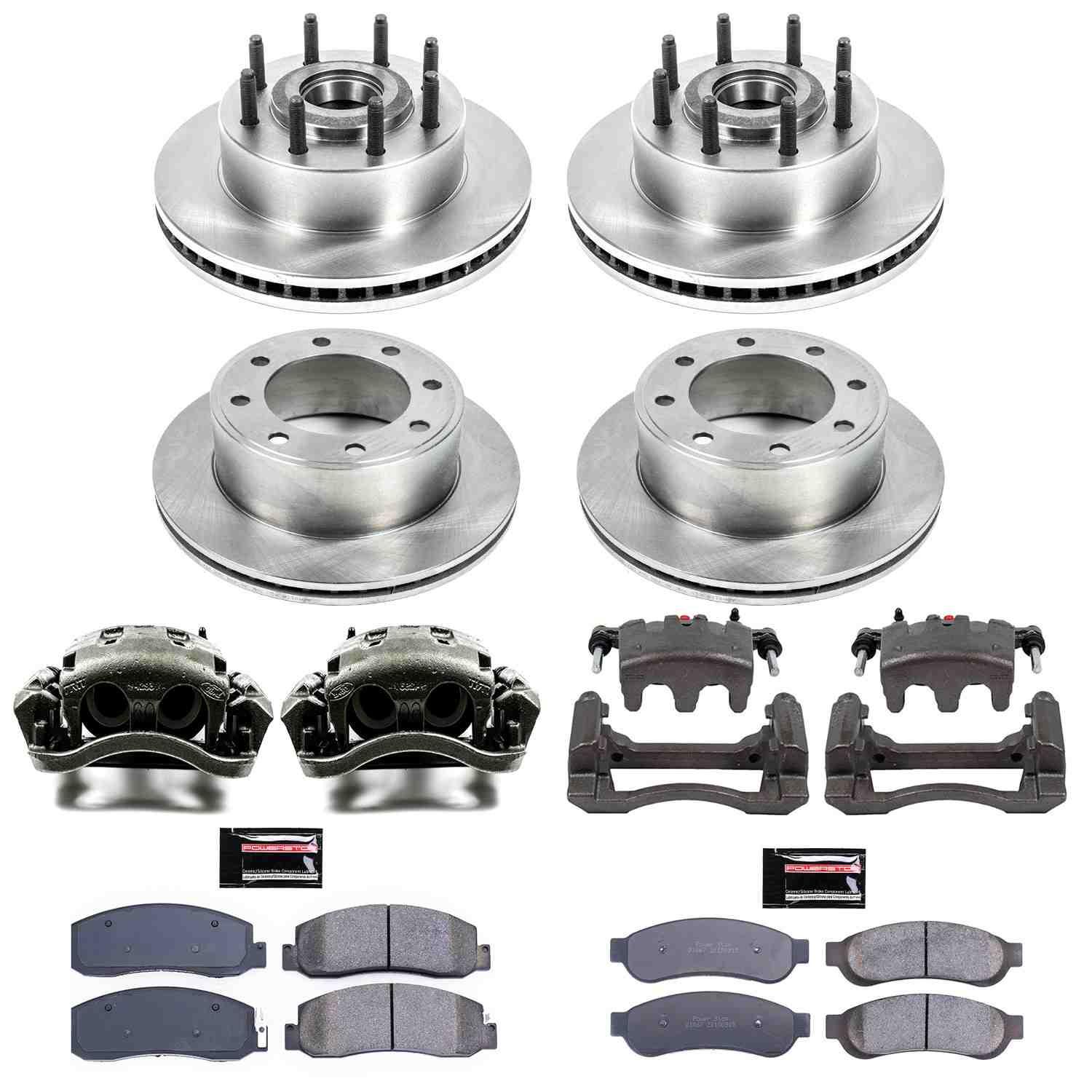 Power Stop 09-10 Ford F-250 Super Duty Front & Rear Autospecialty Kit w/Calipers