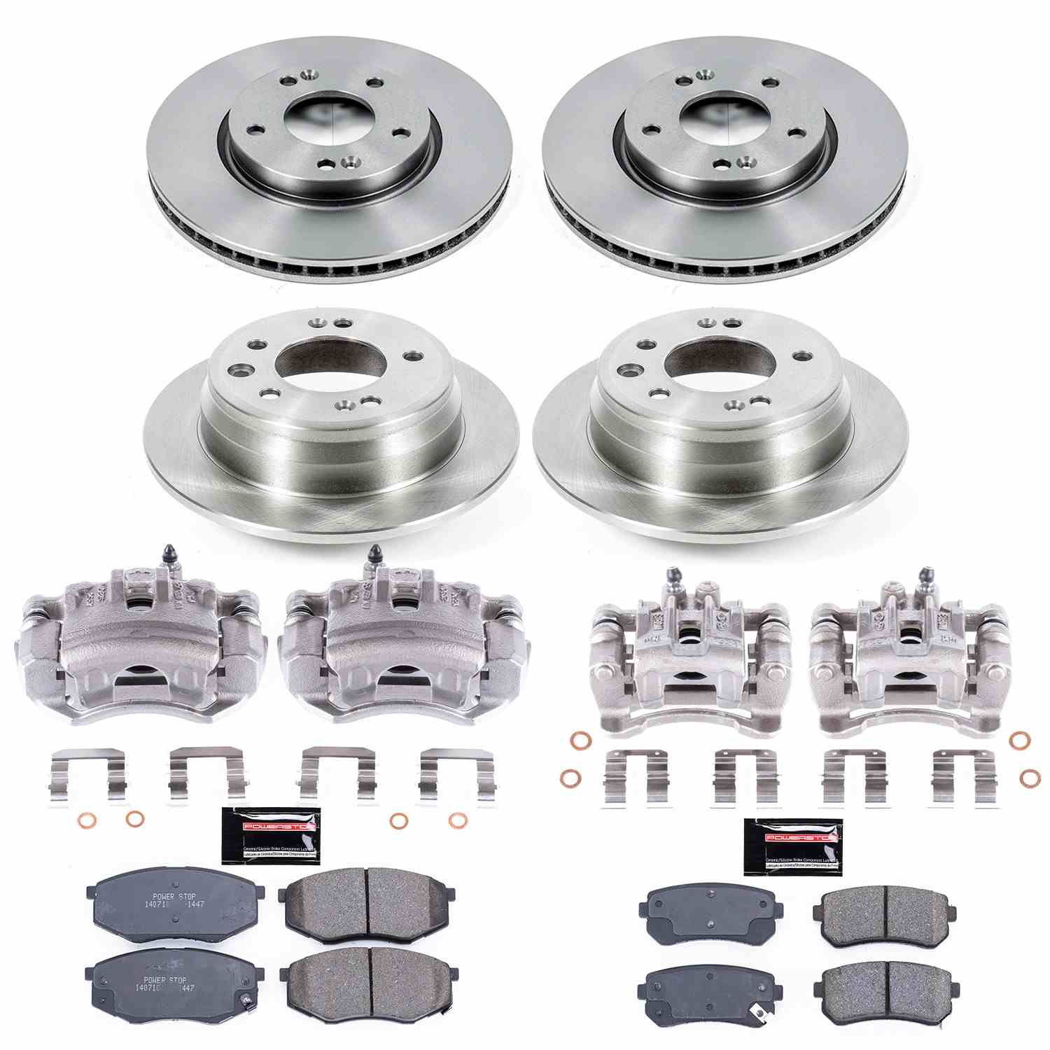 Power Stop 10-12 Hyundai Tucson Front & Rear Autospecialty Brake Kit w/Calipers