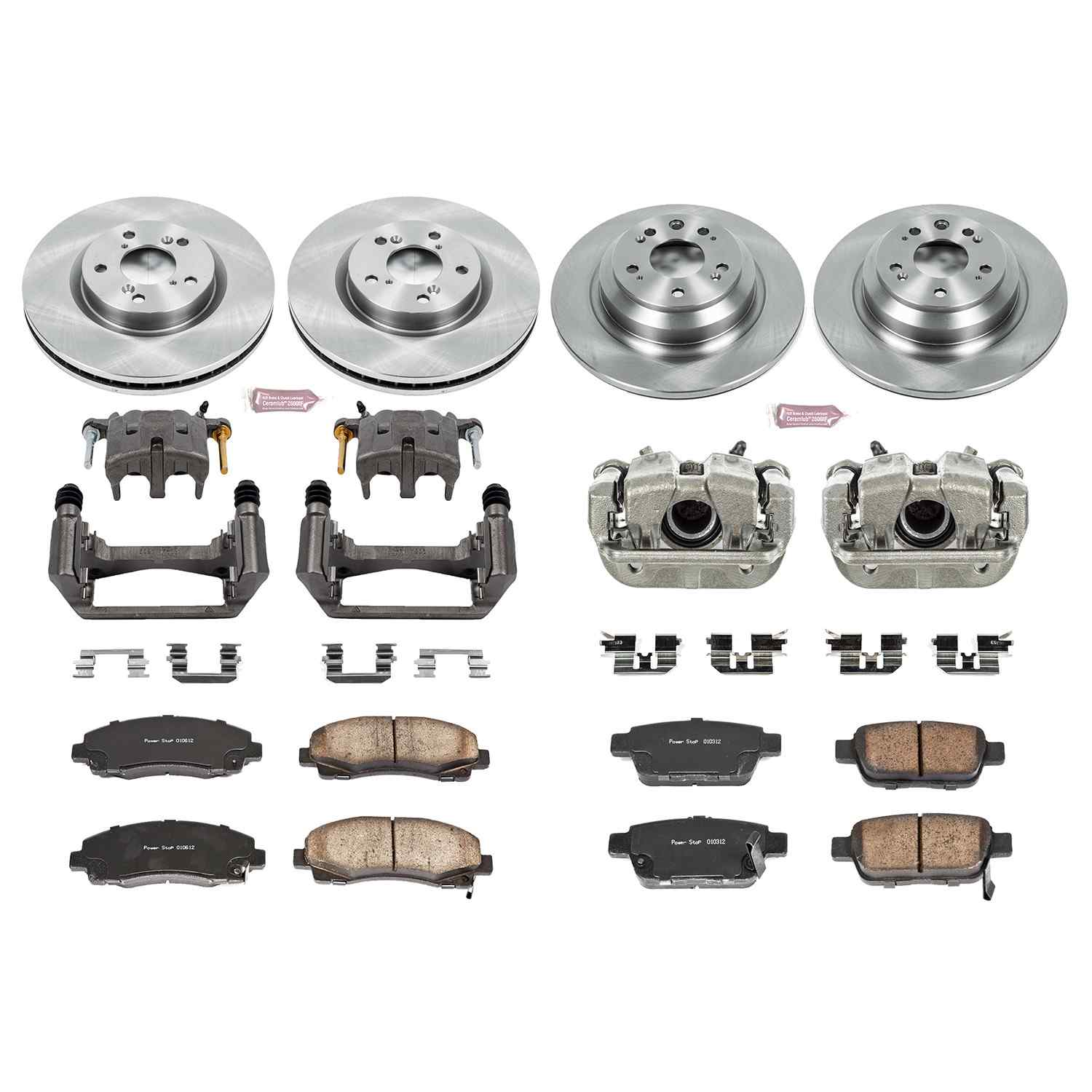 Power Stop 09-14 Acura TL Front & Rear Autospecialty Kit w/Cals