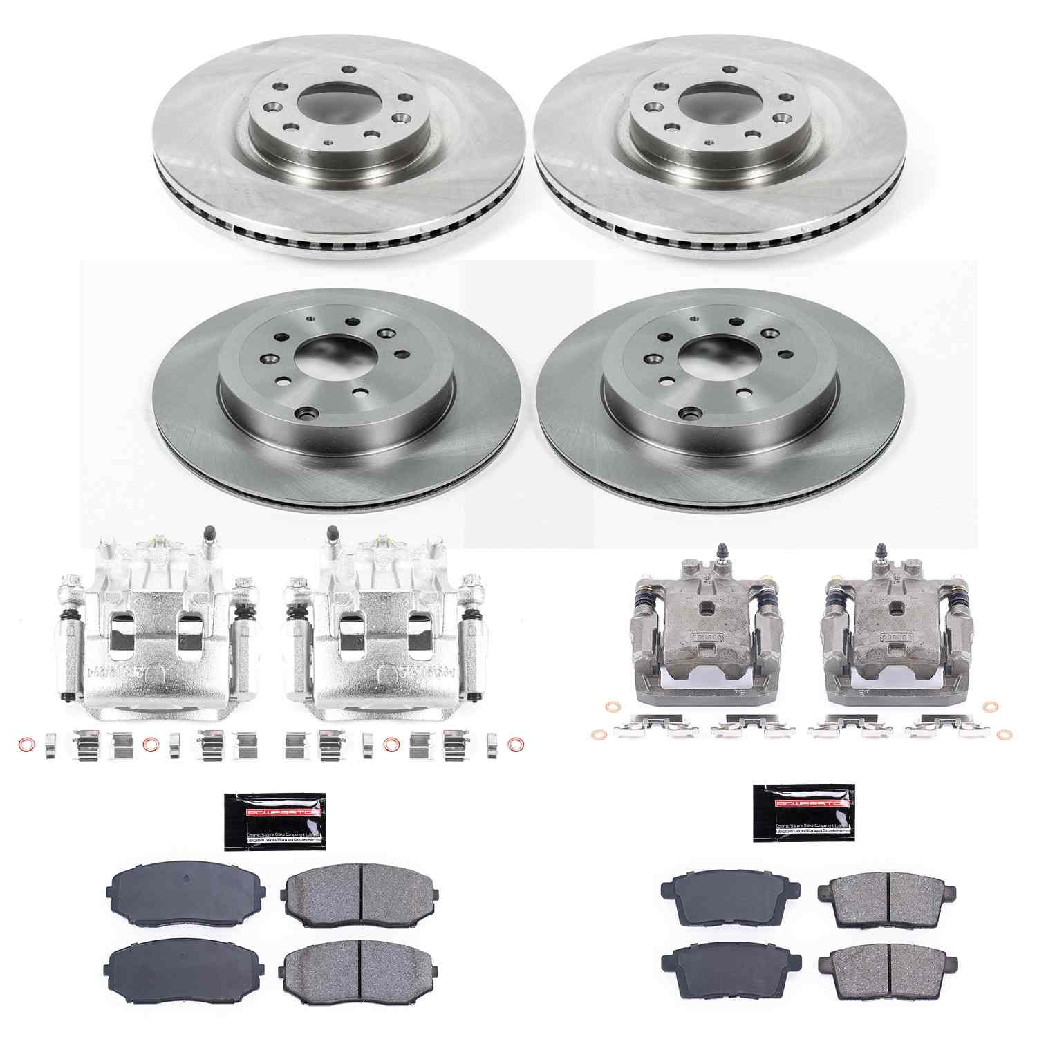 Power Stop 11-15 Mazda CX-9 Front & Rear Autospecialty Kit w/Cals