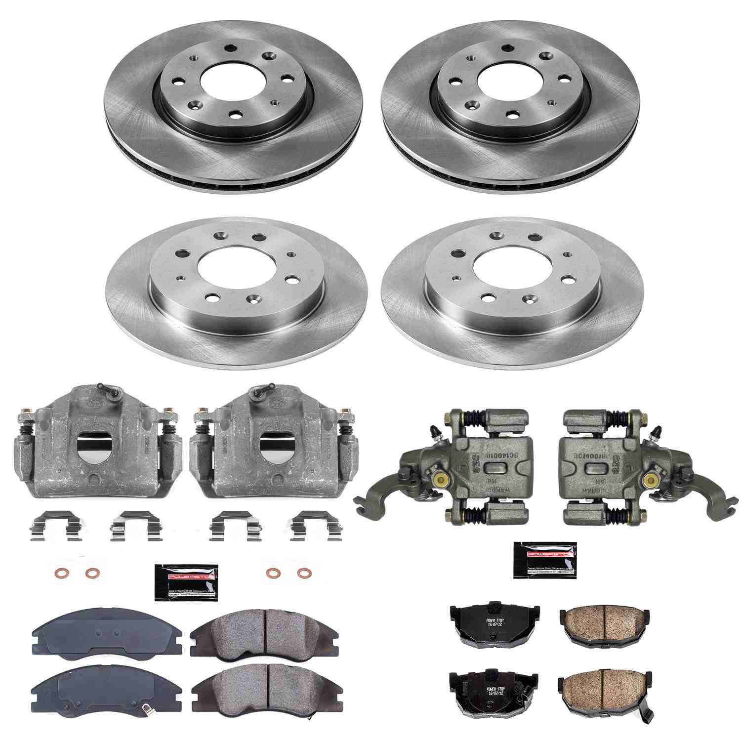 Power Stop 04-09 Kia Spectra Front & Rear Autospecialty Brake Kit w/Calipers