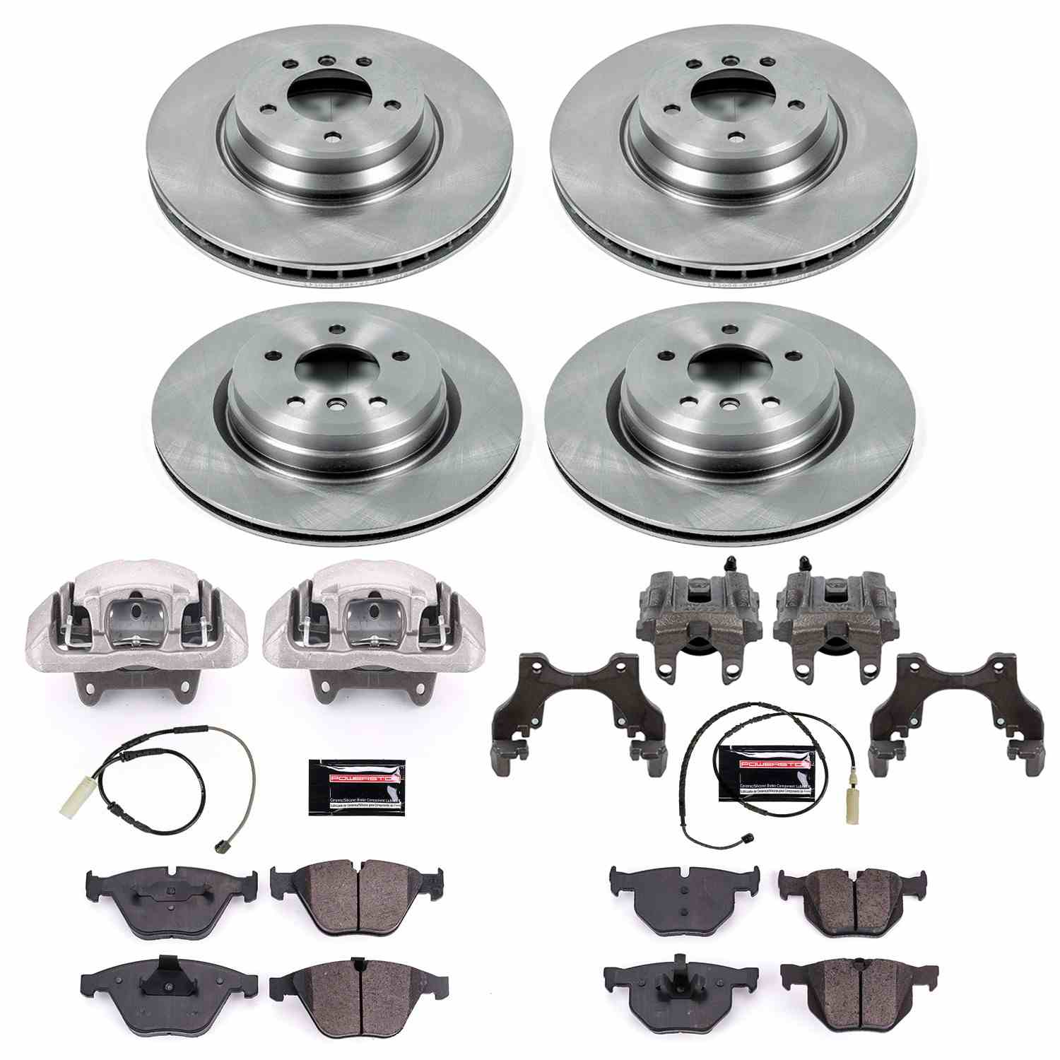 Power Stop 2011 BMW 335d Front & Rear Autospecialty Kit w/Cals