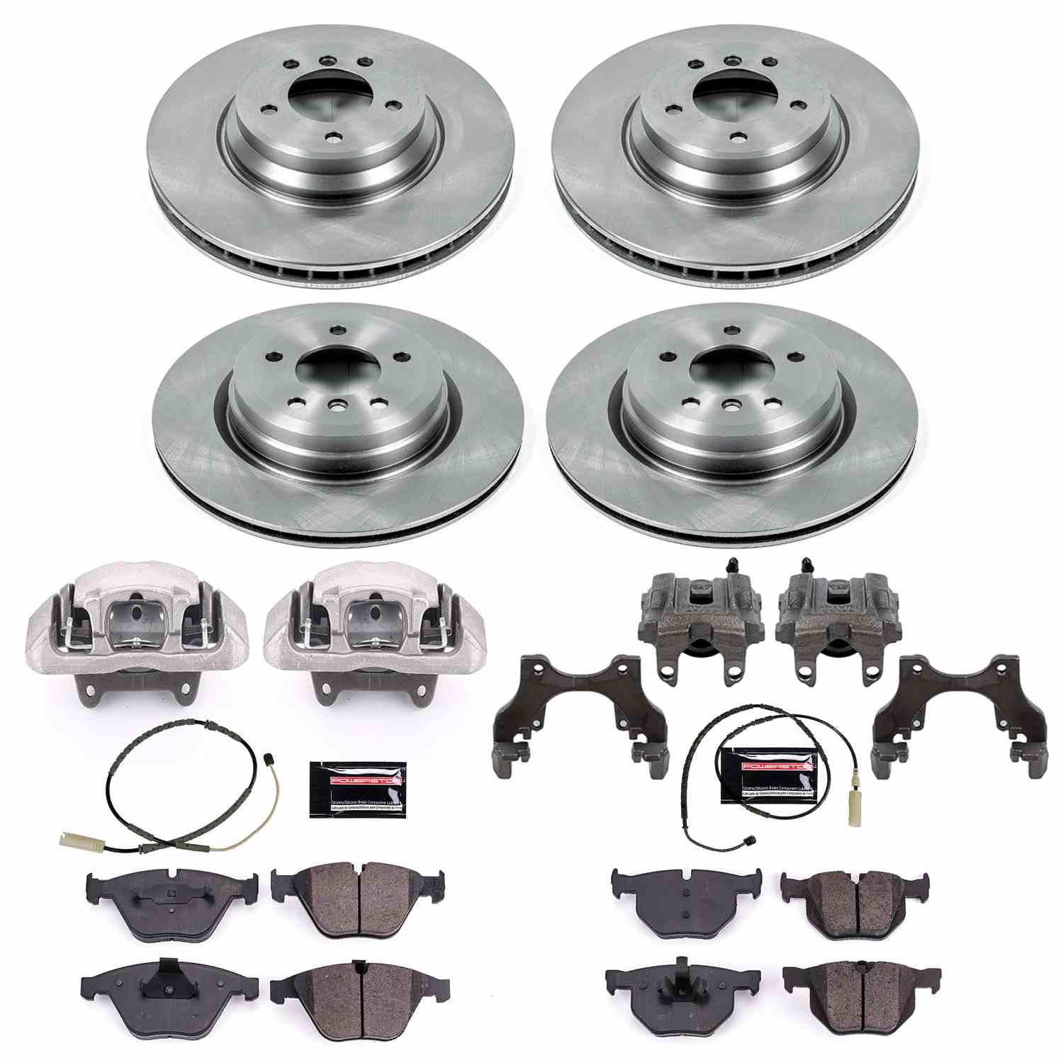 Power Stop 11-12 BMW 335i xDrive Front & Rear Autospecialty Kit w/Cals