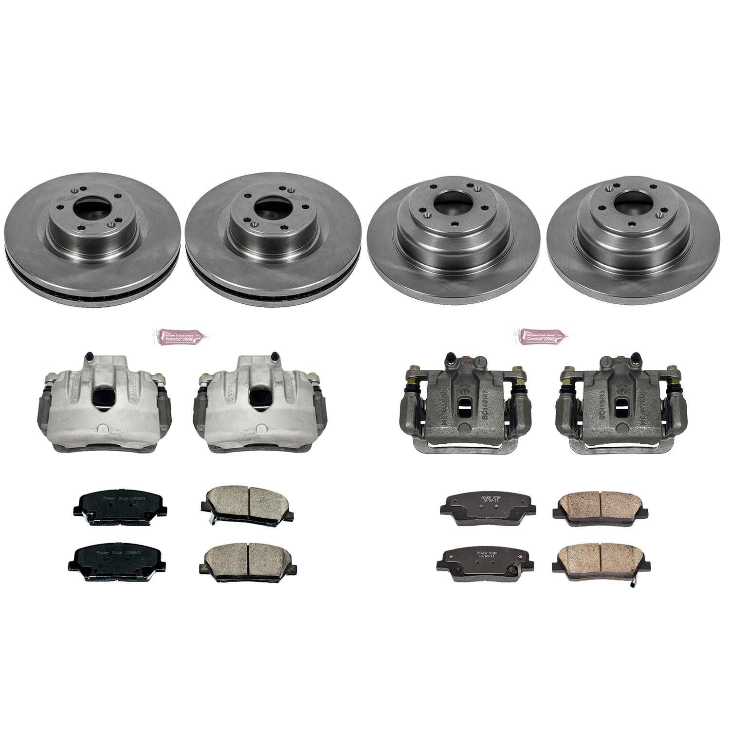 Power Stop 10-16 Hyundai Genesis Coupe Front & Rear Autospecialty Brake Kit w/Calipers