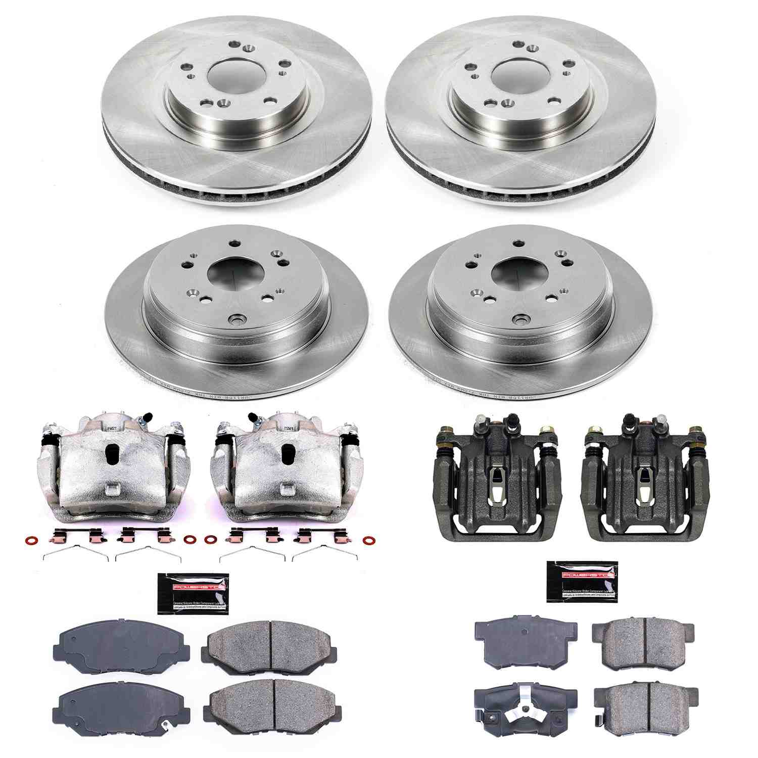 Power Stop 05-06 Honda CR-V Front & Rear Autospecialty Brake Kit w/Calipers