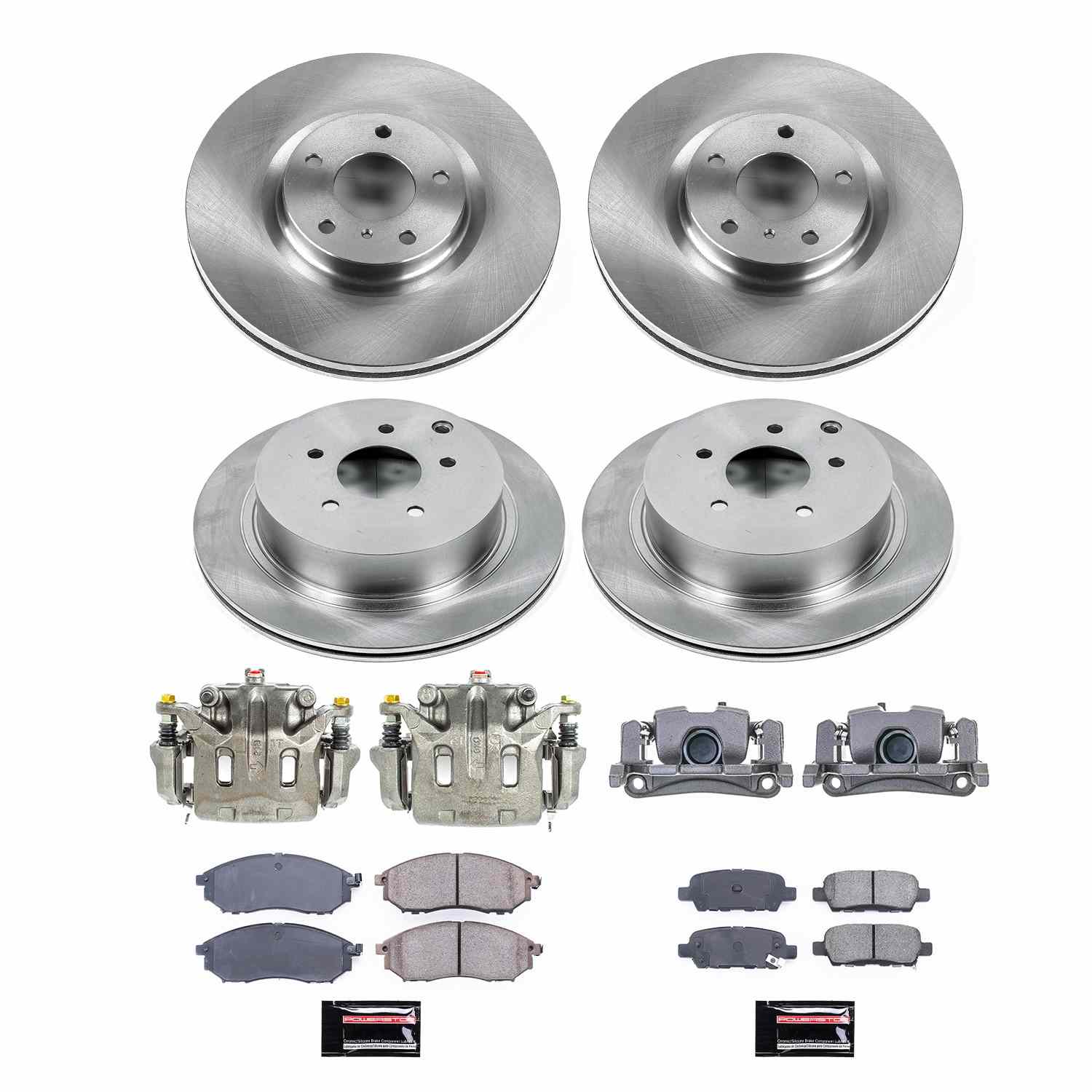 Power Stop 15-17 Infiniti QX70 Front & Rear Autospecialty Kit w/Cals