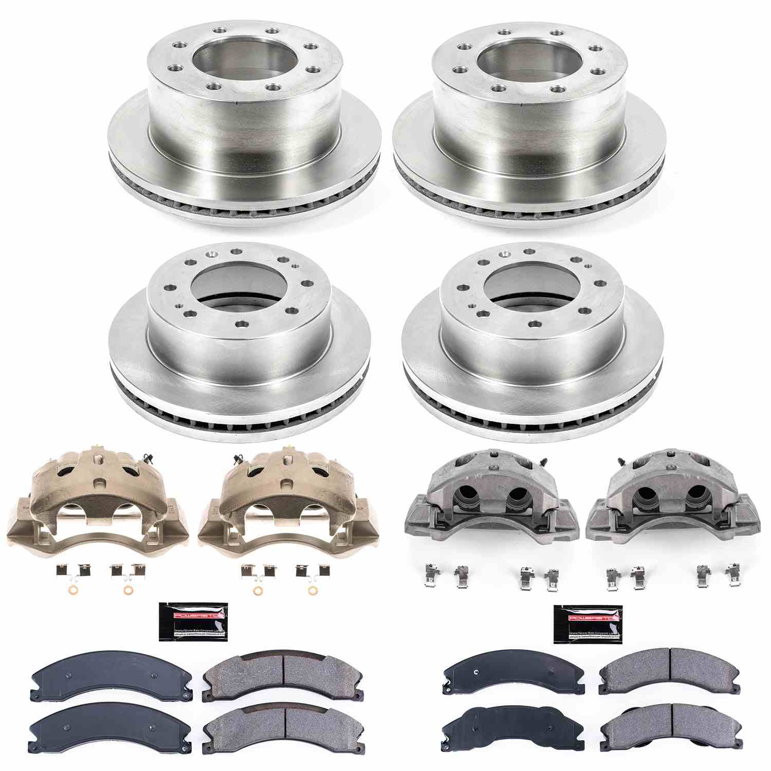 Power Stop 12-19 Chevrolet Silverado 3500 HD Front & Rear Autospecialty Kit w/Cals