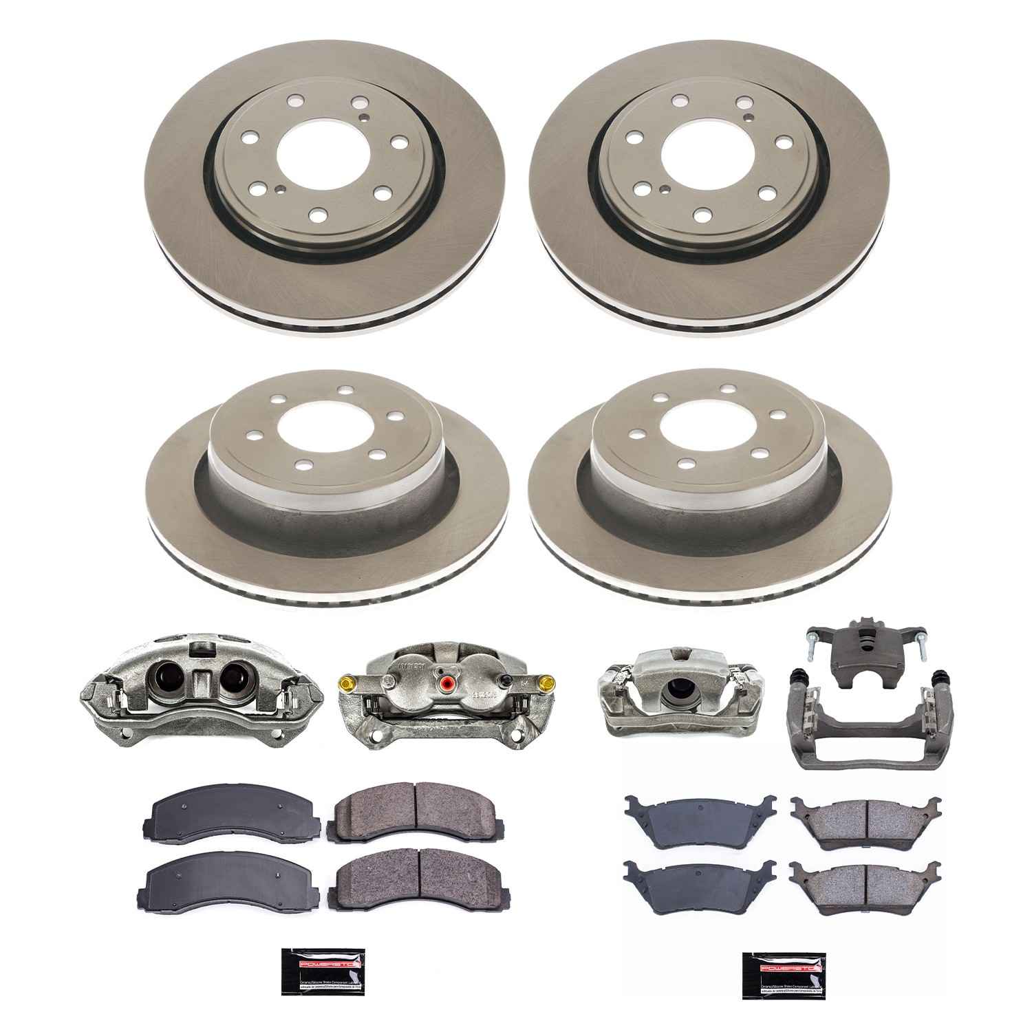 Power Stop 12-14 Ford F-150 Front & Rear Autospecialty Kit w/Cals