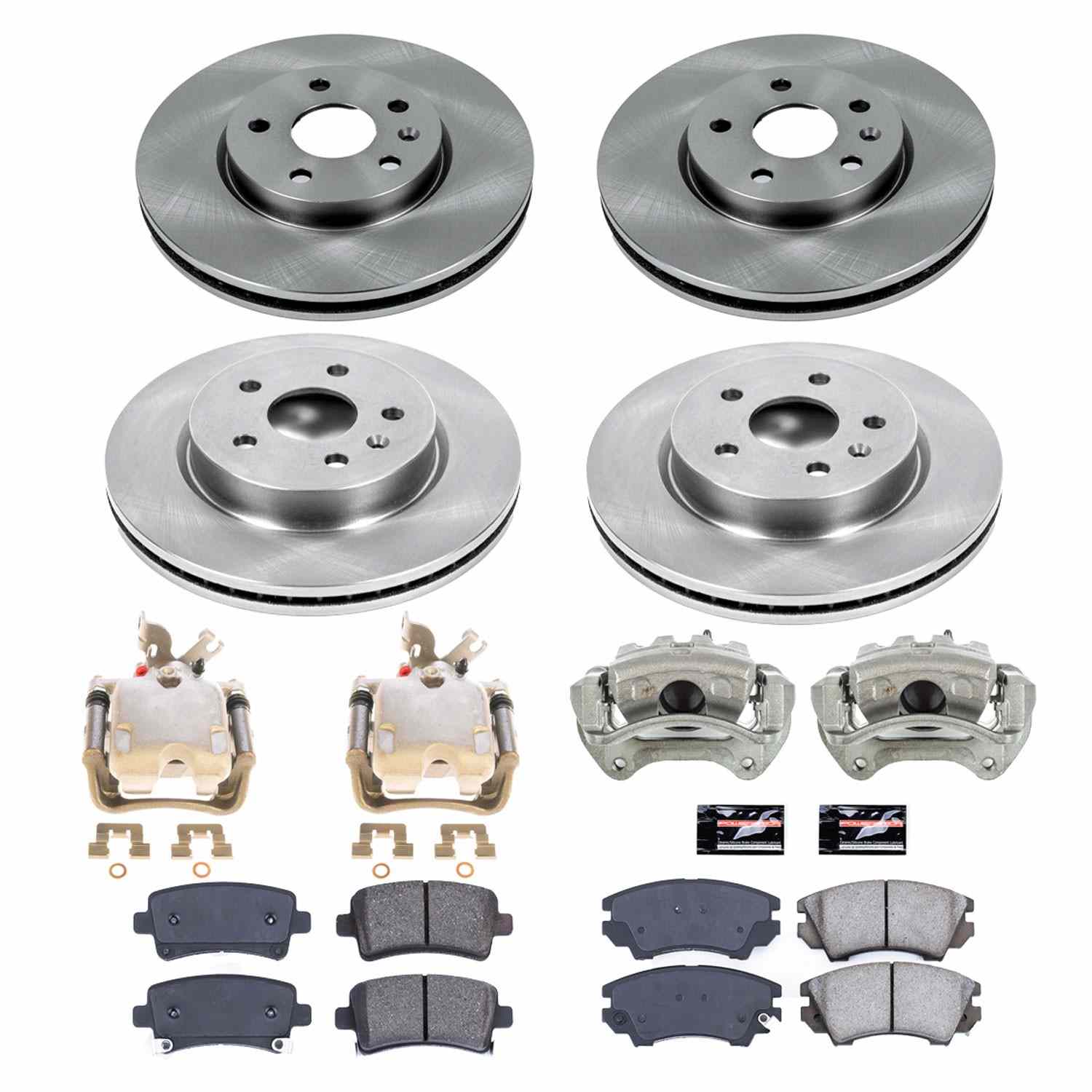 Power Stop 10-11 Saab 9-5 Front & Rear Autospecialty Kit w/Cals