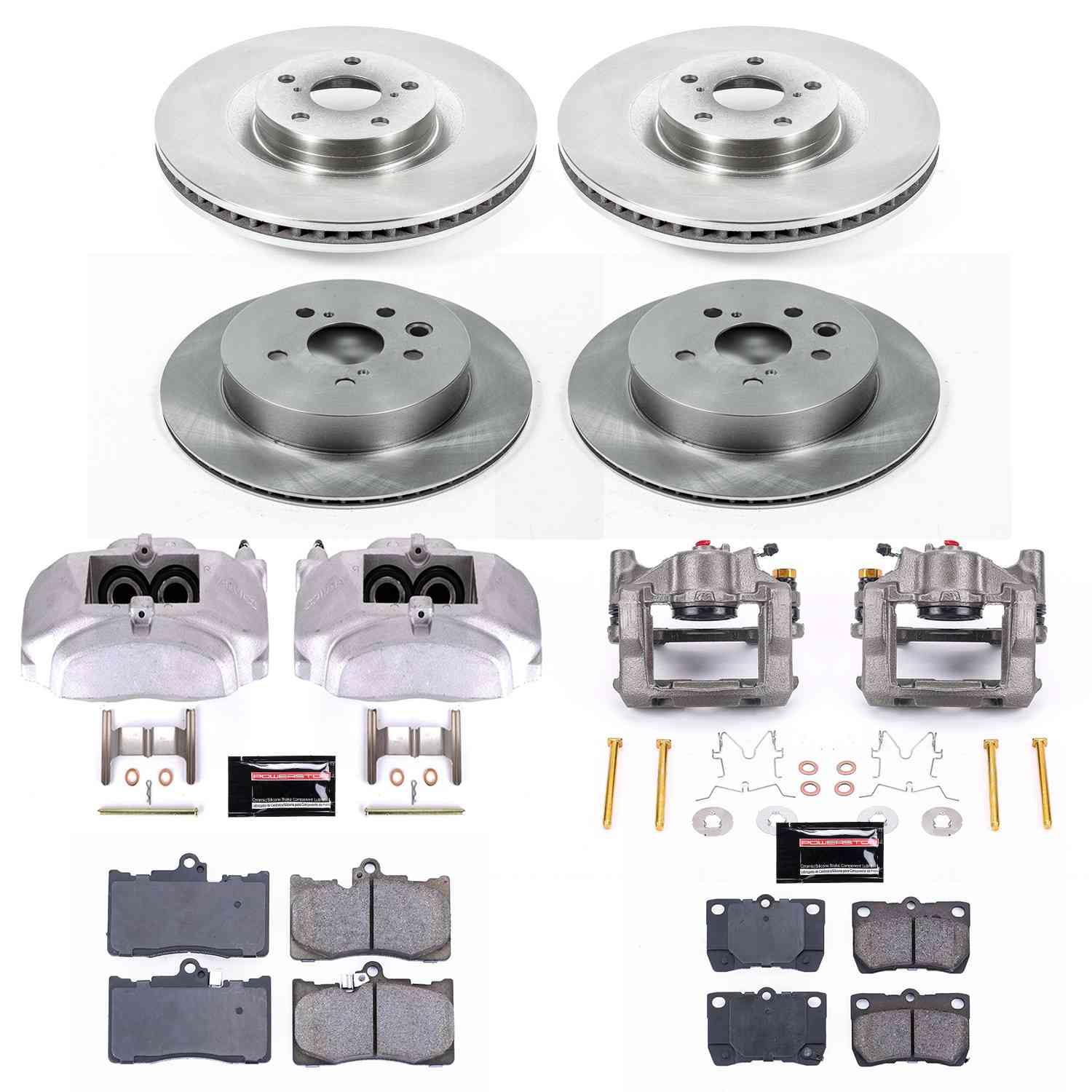 Power Stop 2011 Lexus GS350 Front & Rear Autospecialty Kit w/Cals