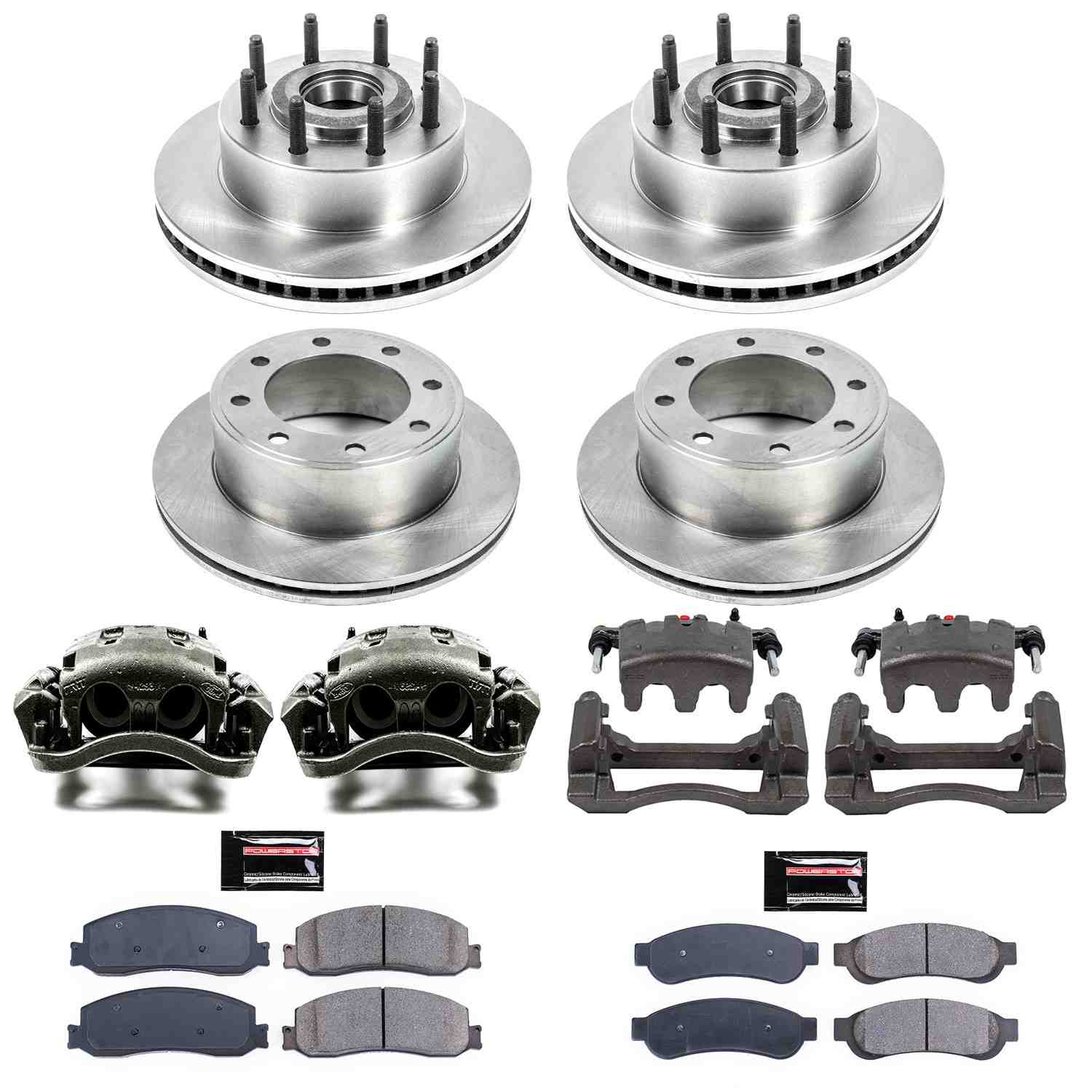 Power Stop 12-13 Ford F-250 Super Duty Front & Rear Autospecialty Kit w/Cals