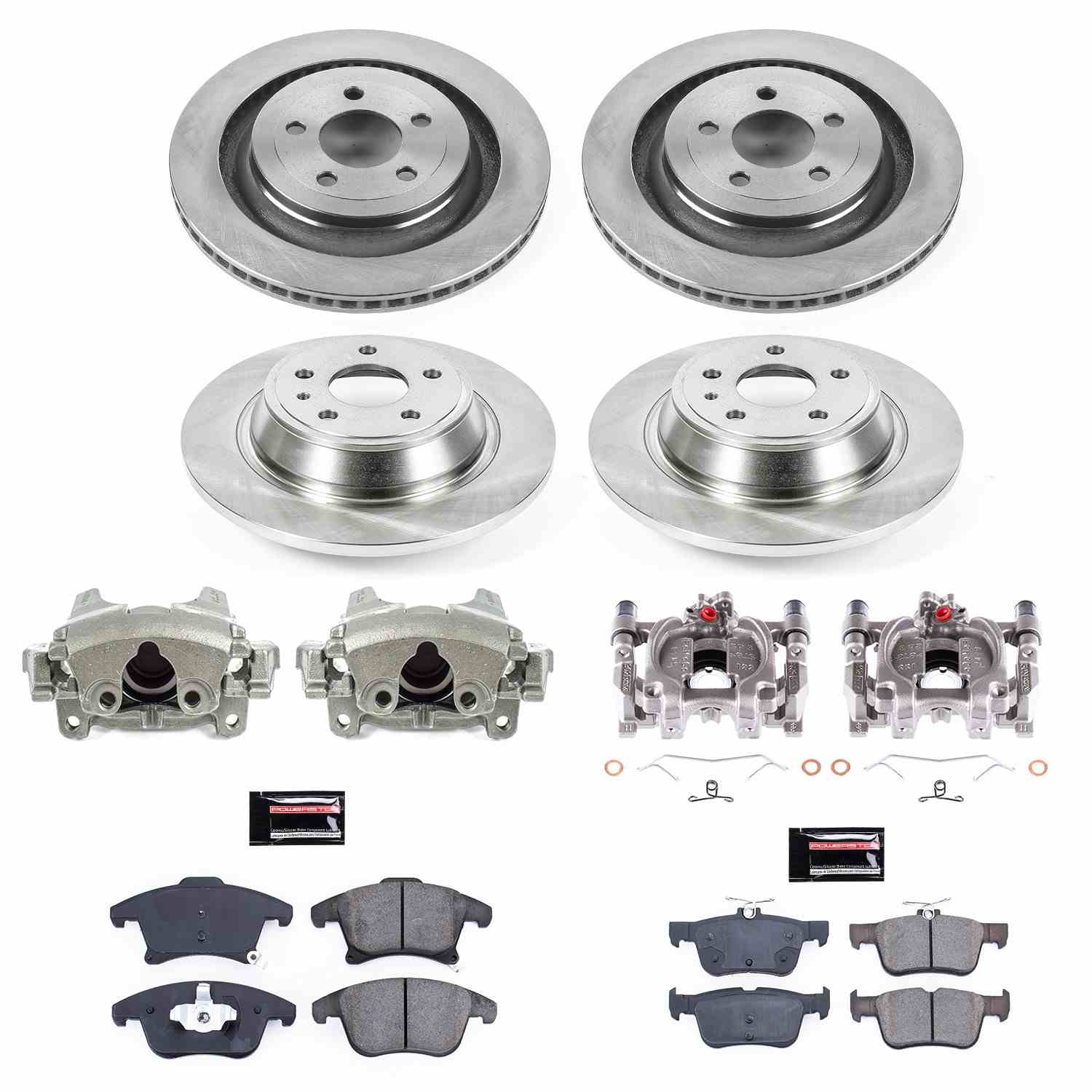 Power Stop 13-16 Ford Fusion Front & Rear Autospecialty Kit w/Cals