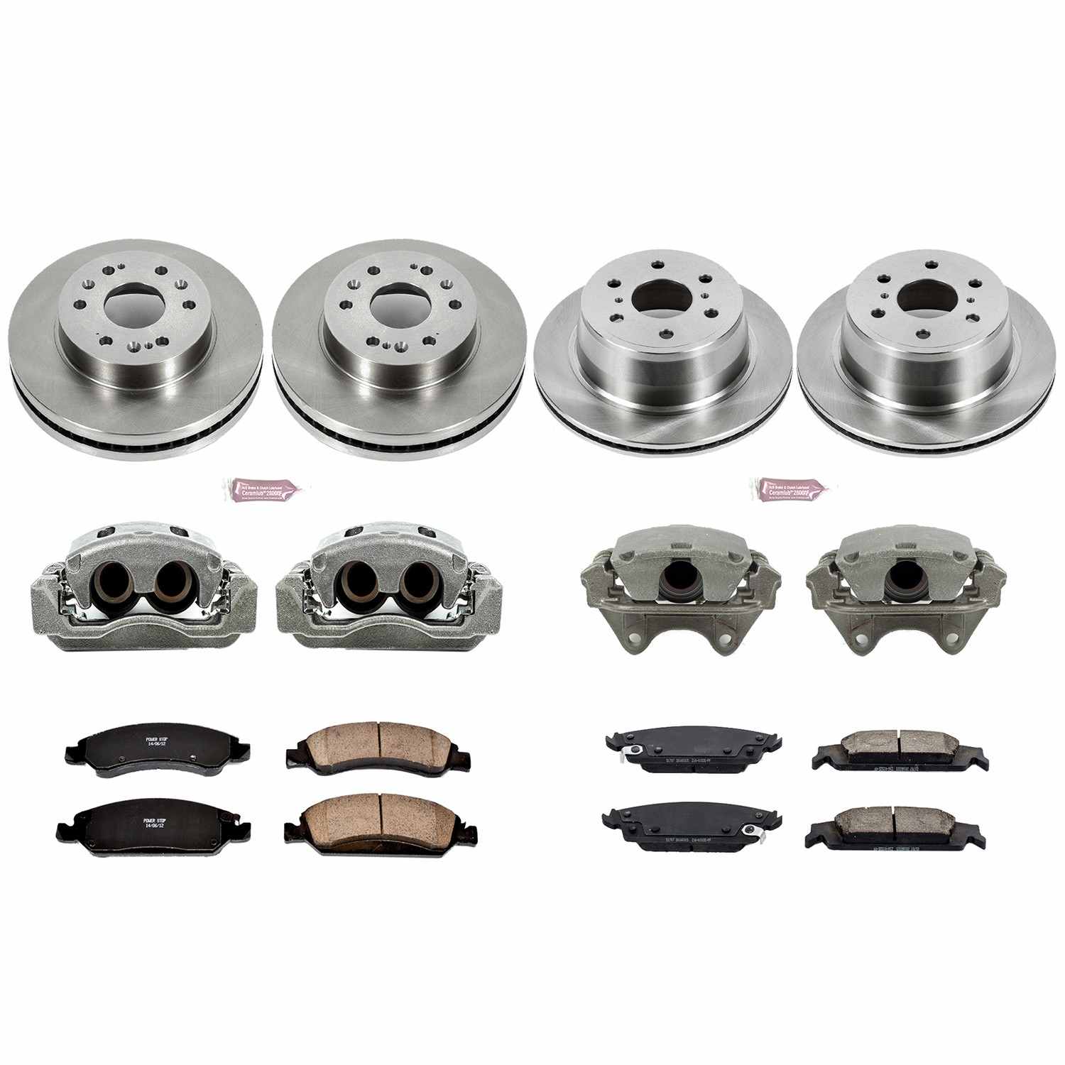 Power Stop 15-20 Cadillac Escalade Front & Rear Autospecialty Kit w/Cals