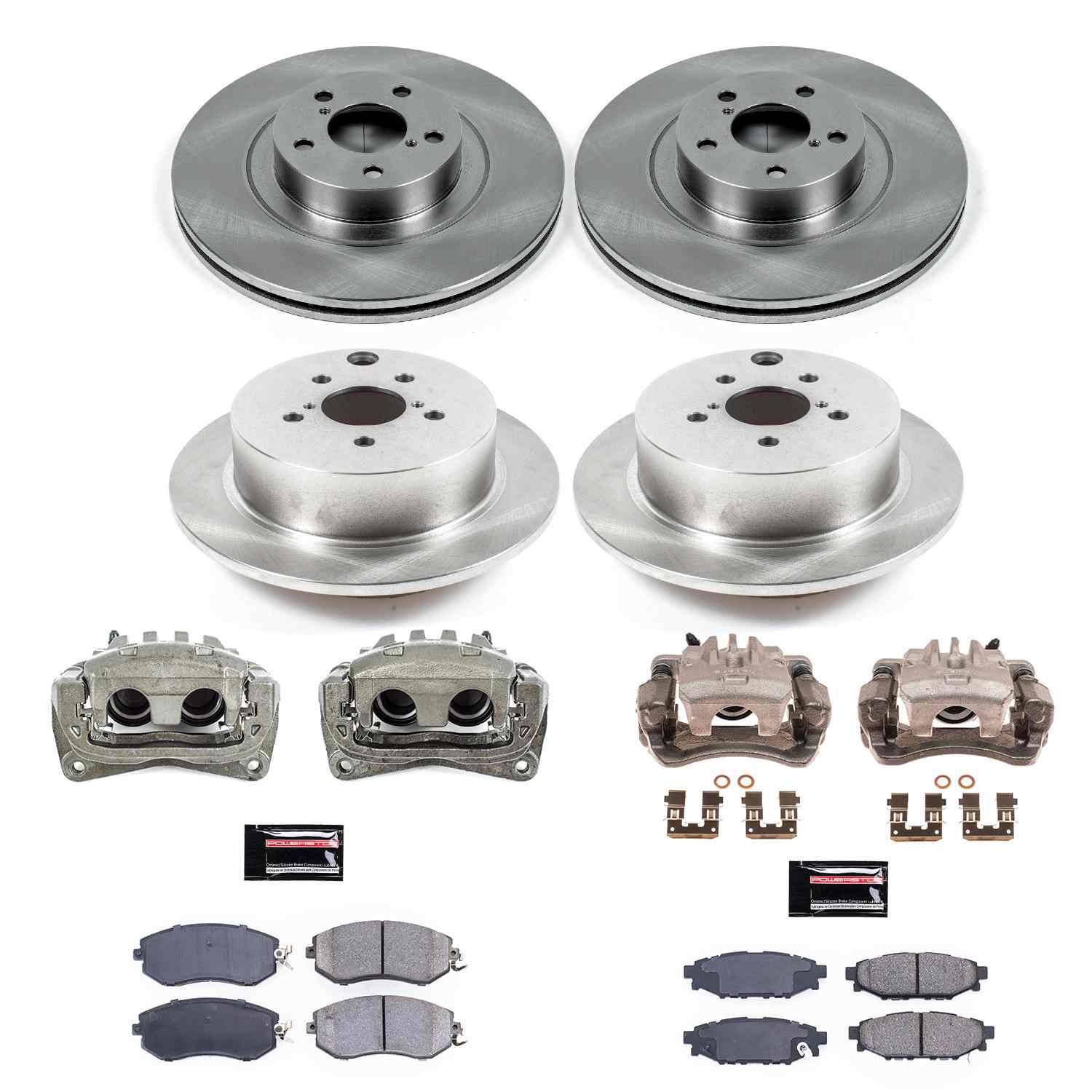 Power Stop 16-17 Subaru Crosstrek Front & Rear Autospecialty Brake Kit w/Calipers