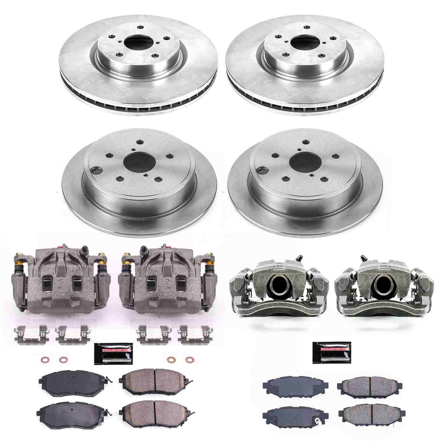 Power Stop 15-20 Subaru WRX Front & Rear Autospecialty Kit w/Cals