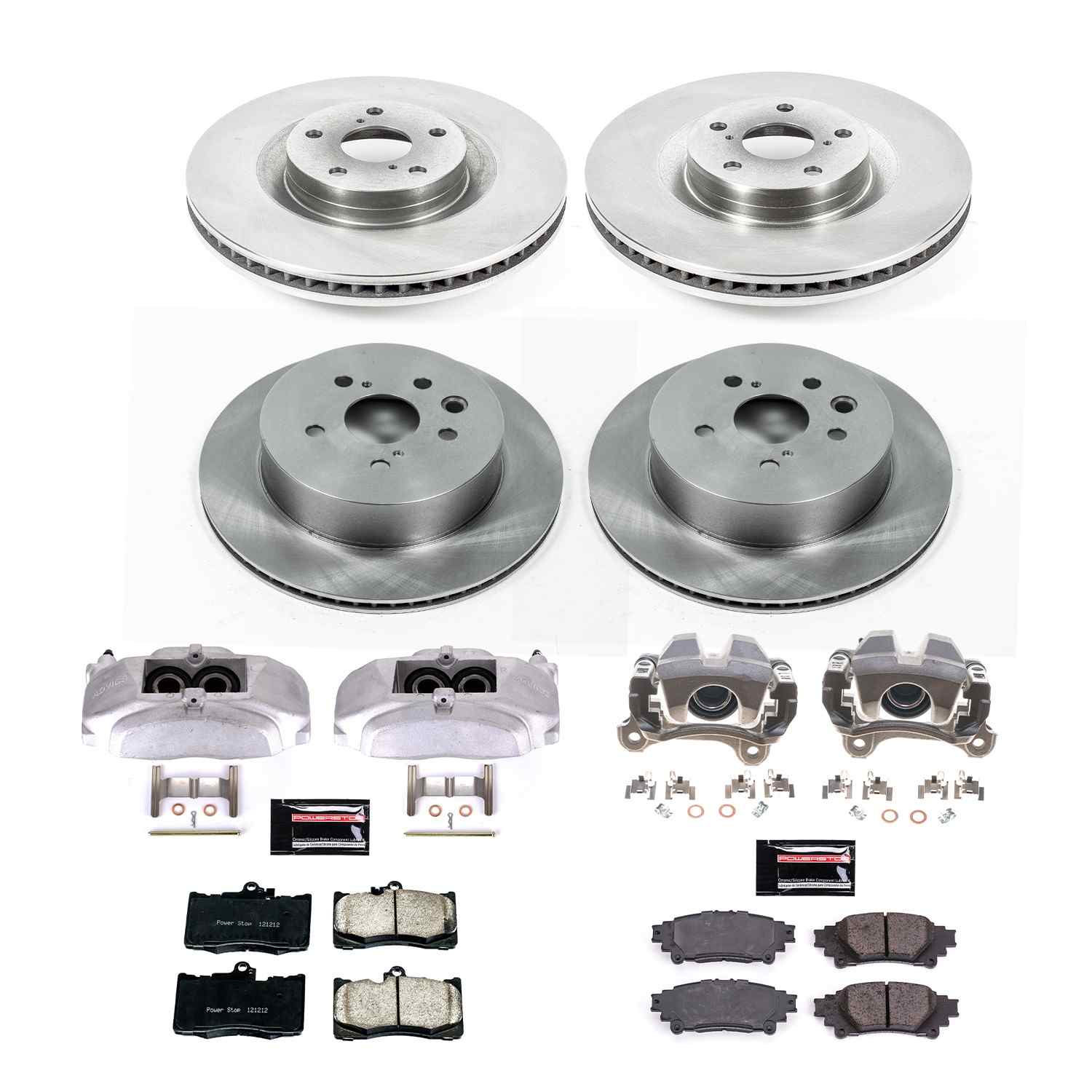 Power Stop 14-15 Lexus IS350 Front & Rear Autospecialty Kit w/Cals