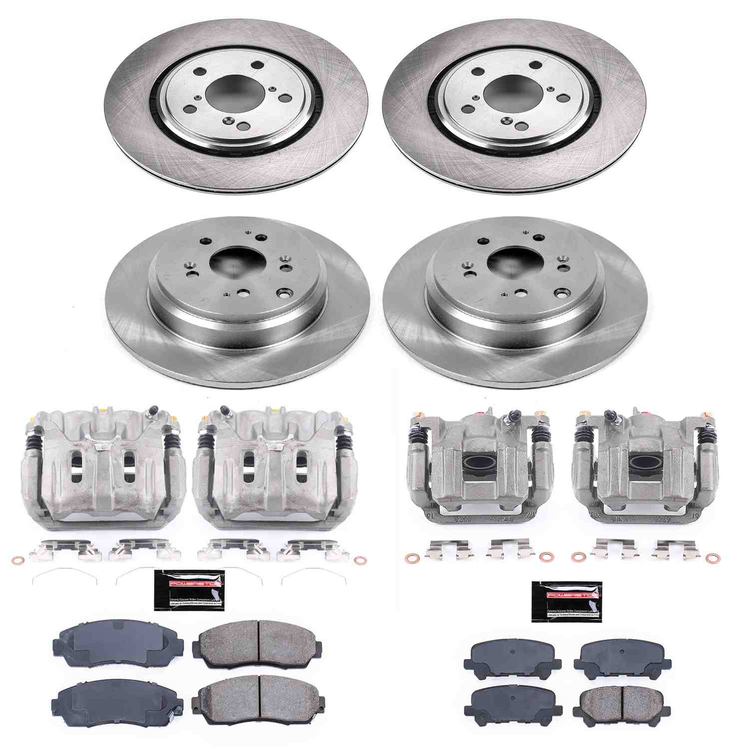 Power Stop 15-17 Honda Odyssey Front & Rear Autospecialty Kit w/Cals
