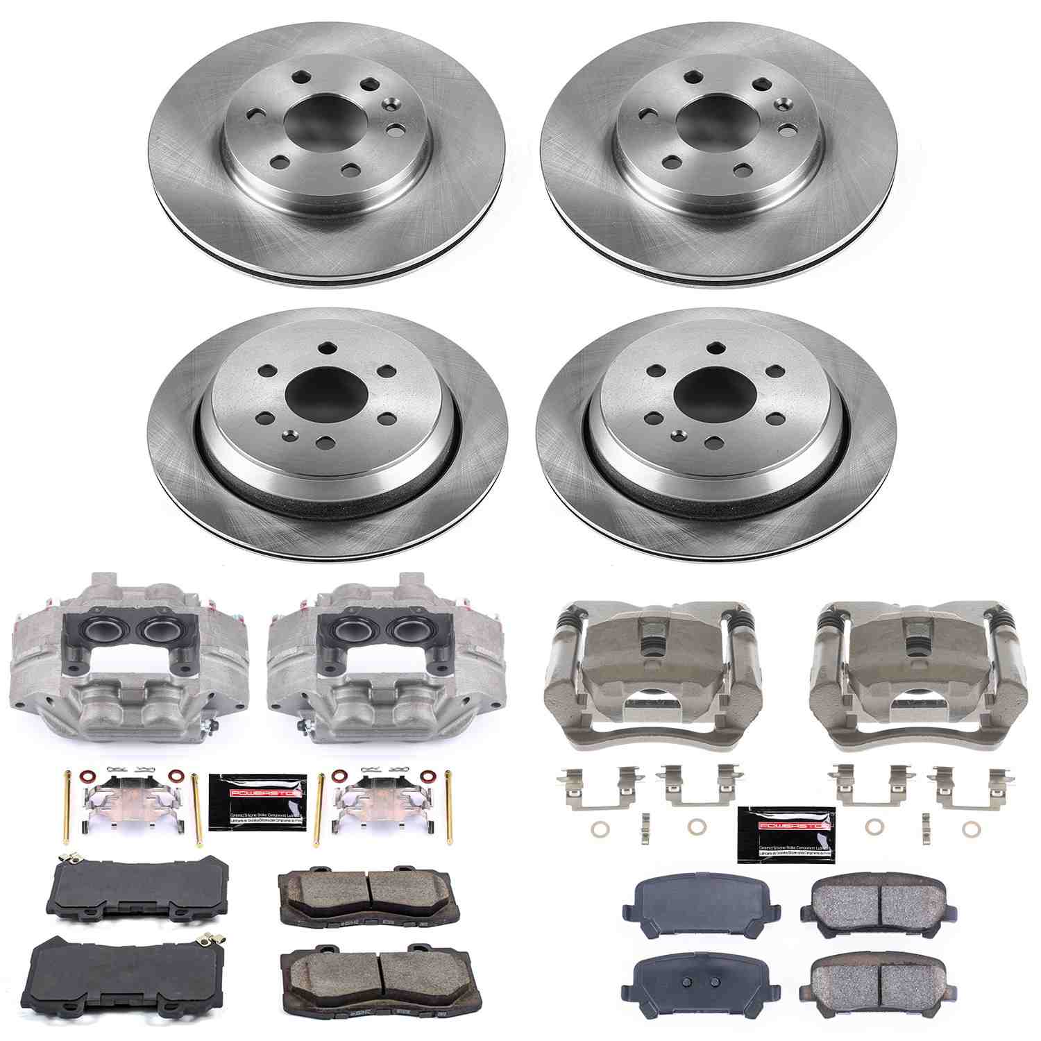 Power Stop 15-19 Chevrolet Colorado Front & Rear Autospecialty Kit w/Cals