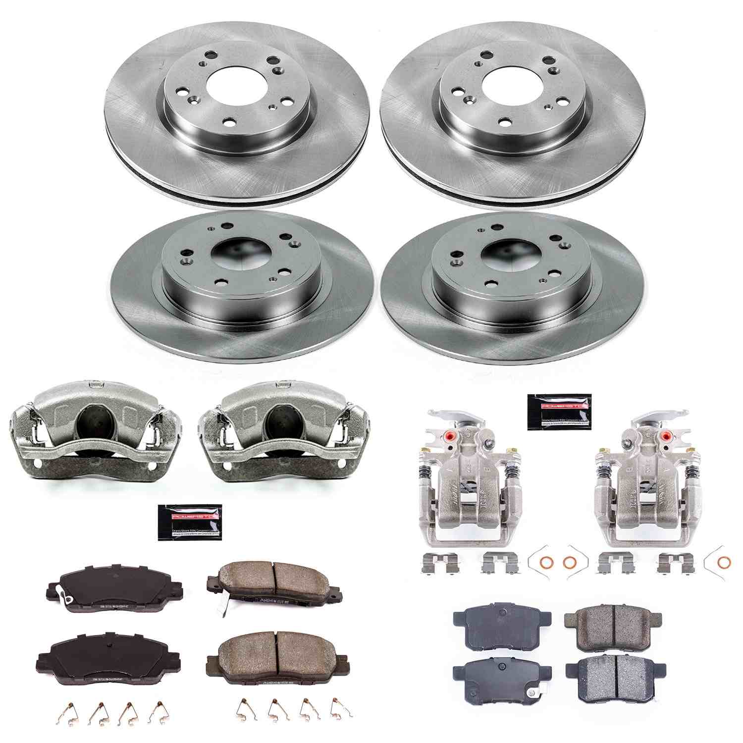 Power Stop 16-17 Honda Accord Front & Rear Autospecialty Brake Kit w/Calipers