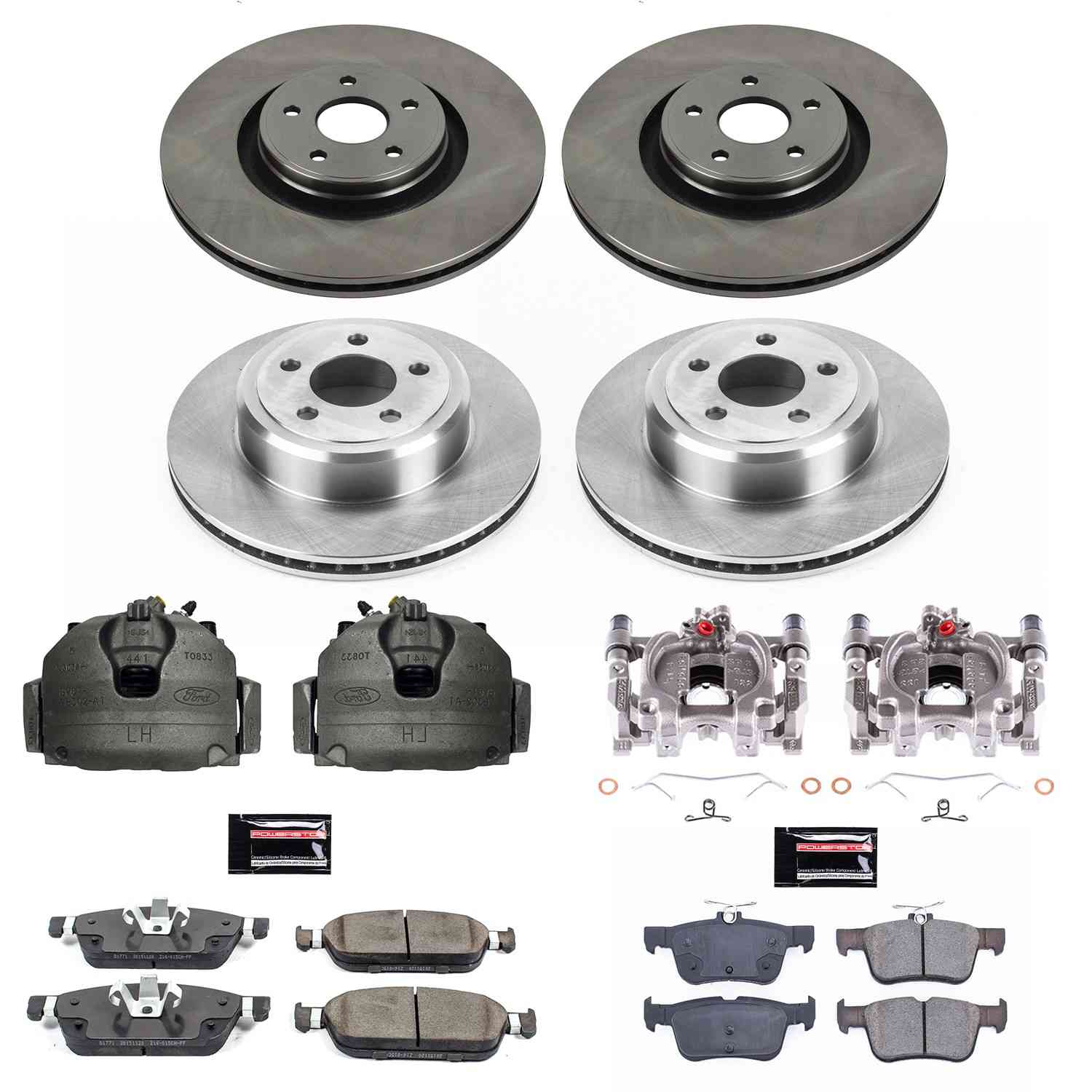 Power Stop 15-16 Lincoln MKC Front and Rear Autospecialty Kit w/Calipers