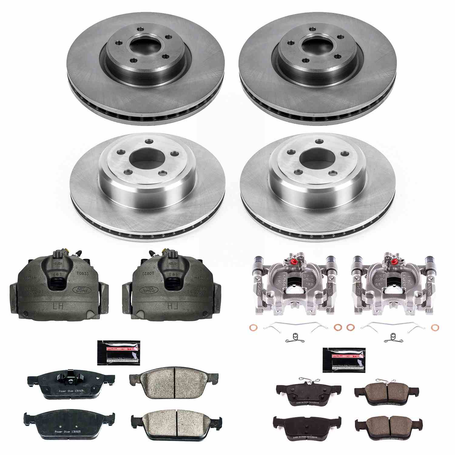 Power Stop 2017 Ford Escape Front and Rear Autospecialty Kit w/Calipers
