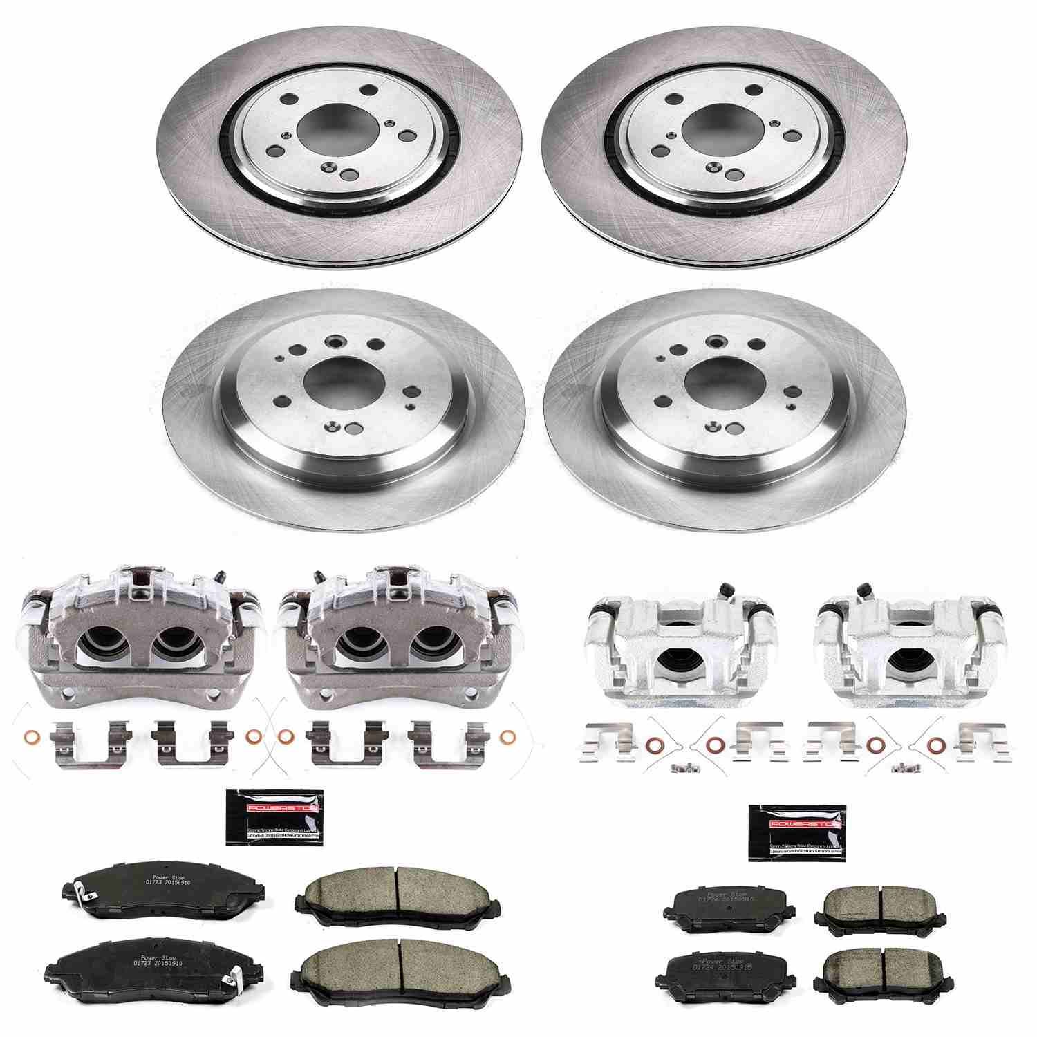 Power Stop 16-21 Honda Pilot Front & Rear Autospecialty Kit w/Cals