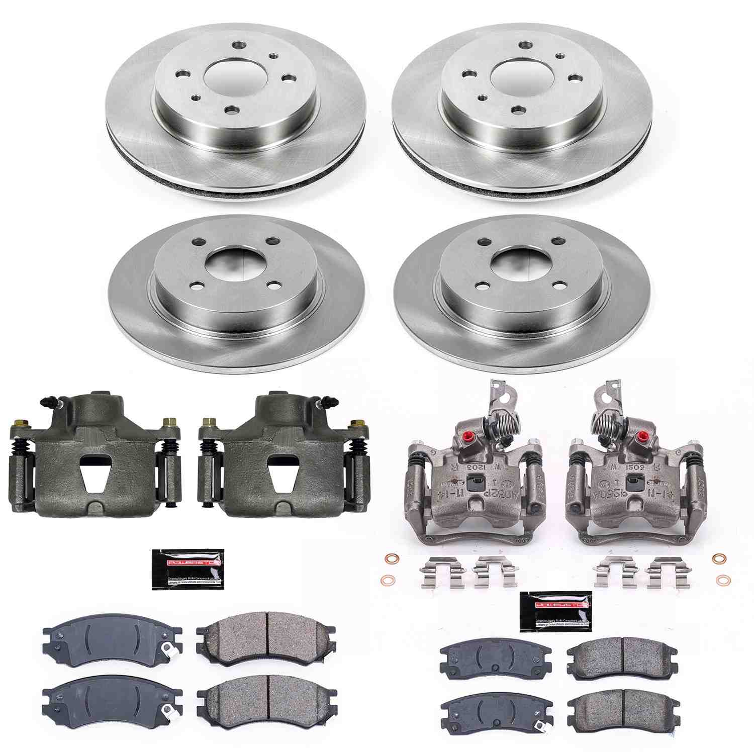 Power Stop 91-92 Saturn SC Front & Rear Autospecialty Brake Kit w/Calipers