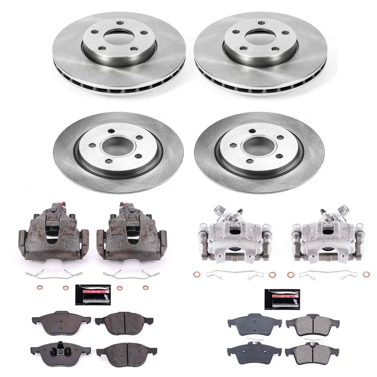 Power Stop 12-13 Volvo C30 Front & Rear Autospecialty Brake Kit w/Calipers