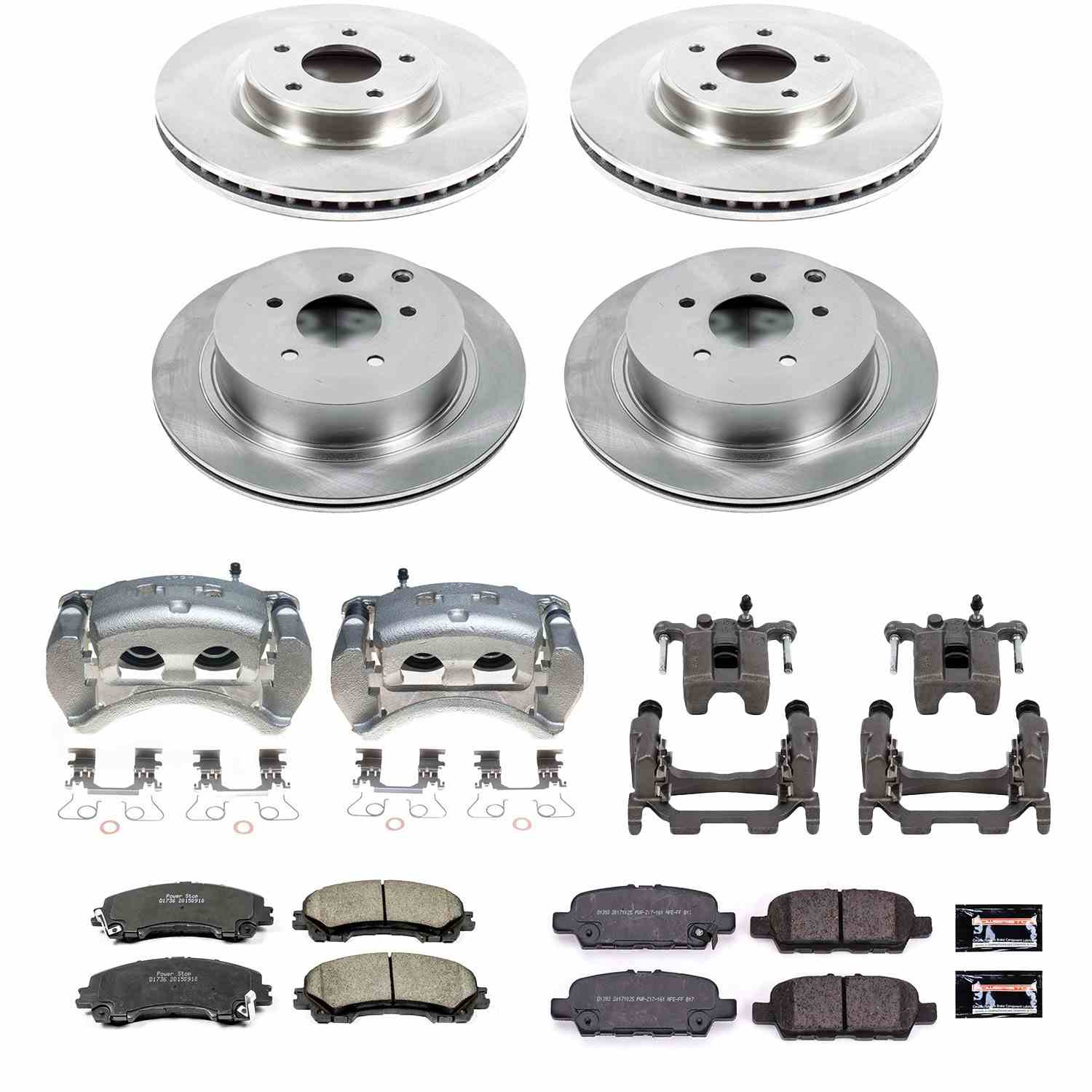 Power Stop 14-24 Infiniti Q50 Front and Rear Autospecialty Kit w/Calipers