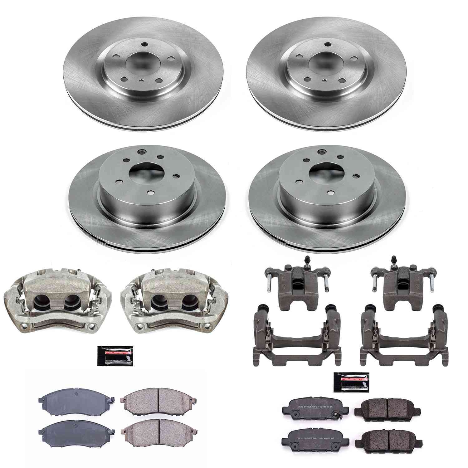 Power Stop 2015 Infiniti Q40 Front & Rear Autospecialty Kit w/Cals